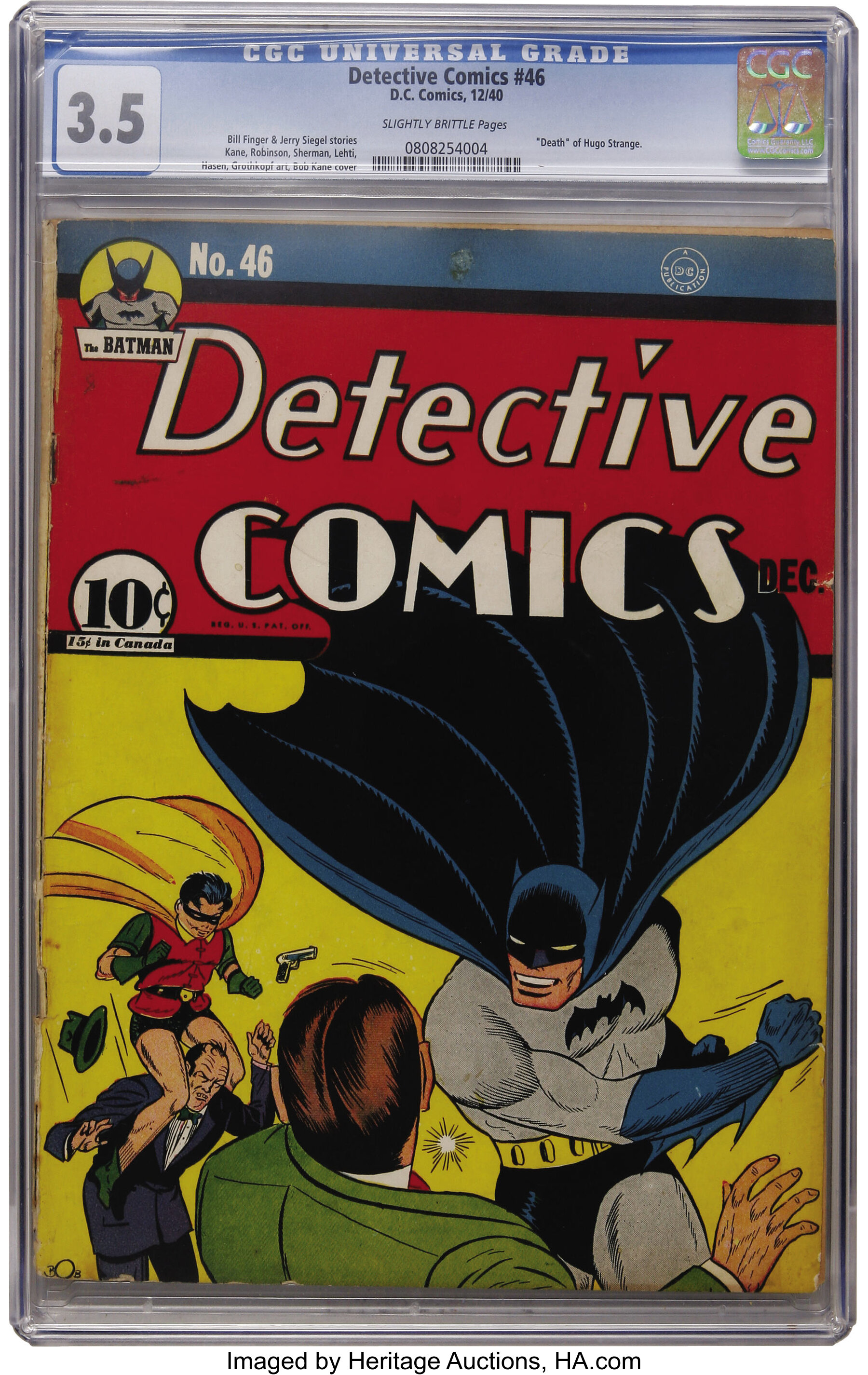 Detective Comics #46 (DC, 1940) CGC VG Slightly brittle | Lot #41163 |  Heritage Auctions