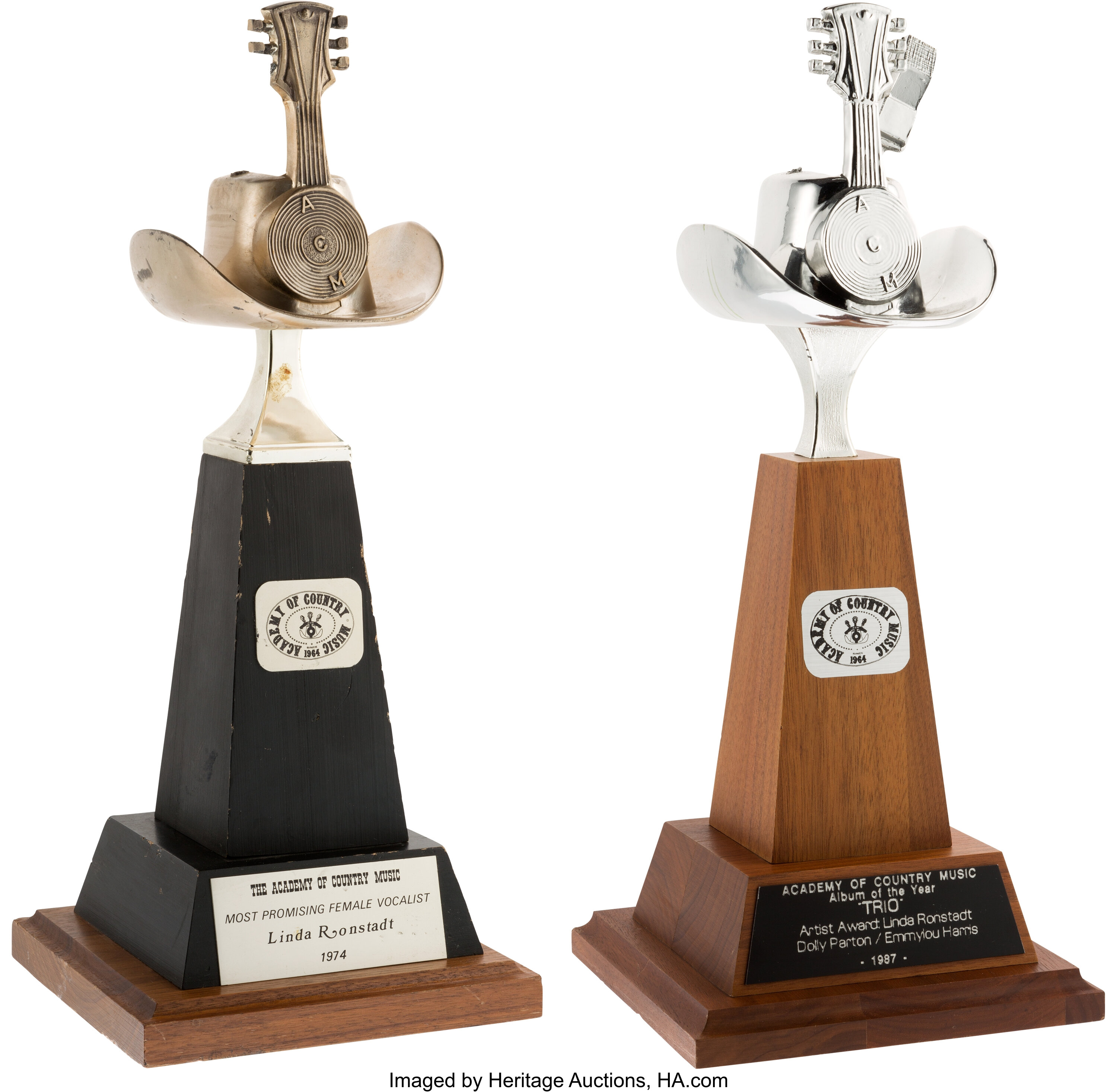 linda-ronstadt-a-pair-of-awards-from-the-academy-of-country-lot