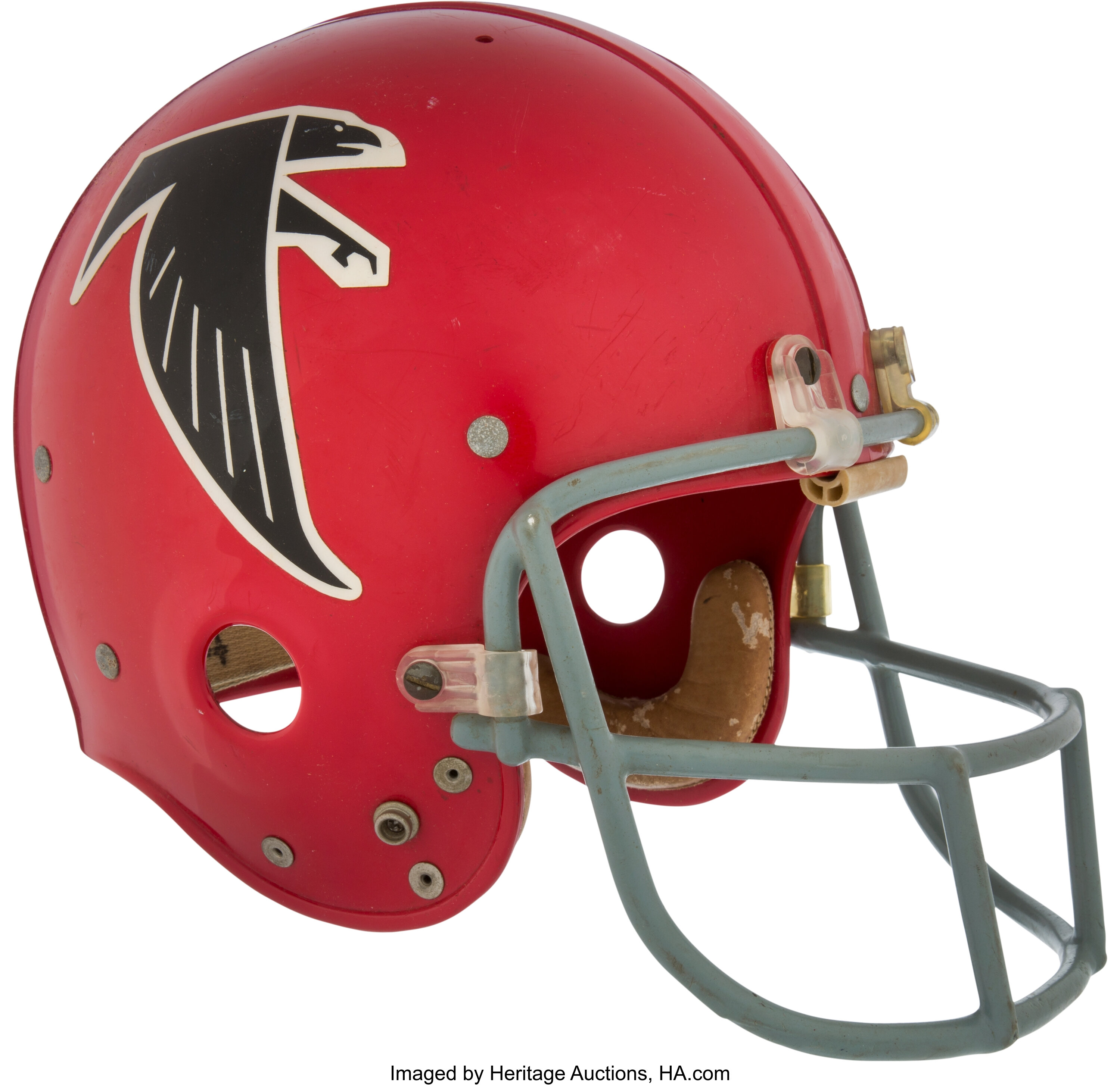 Early 1970s Atlanta Falcons Game Worn Helmet. Football, Lot #14942