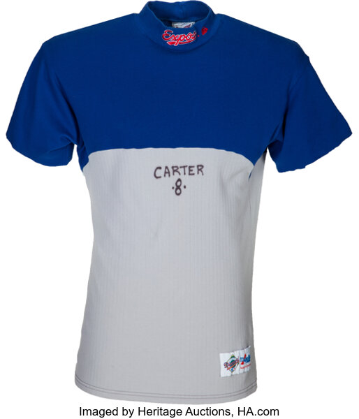 1992 Gary Carter Game-Worn, Signed Expos Jersey