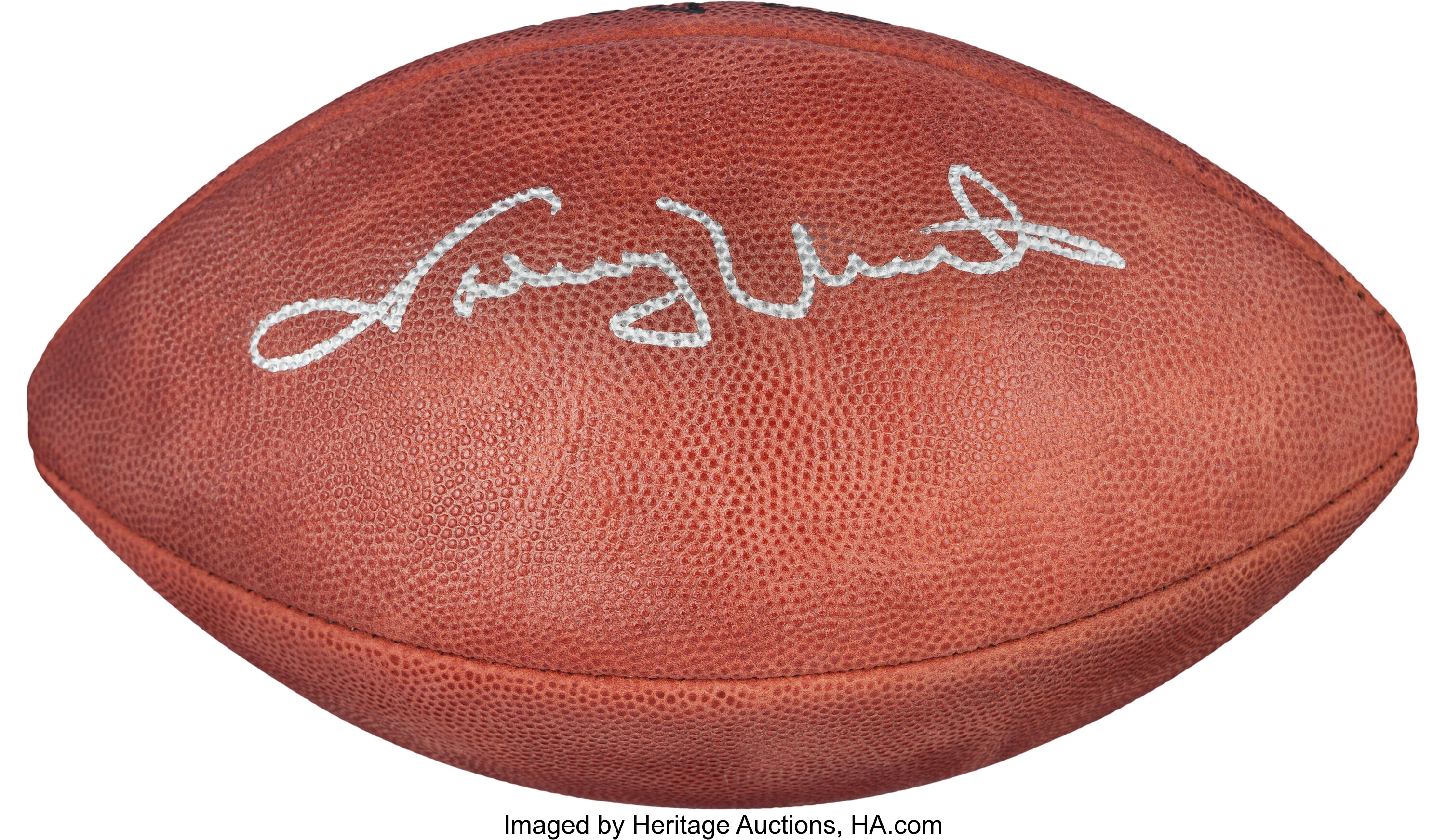 Johnny Unitas Signed Football. Football Collectibles Balls