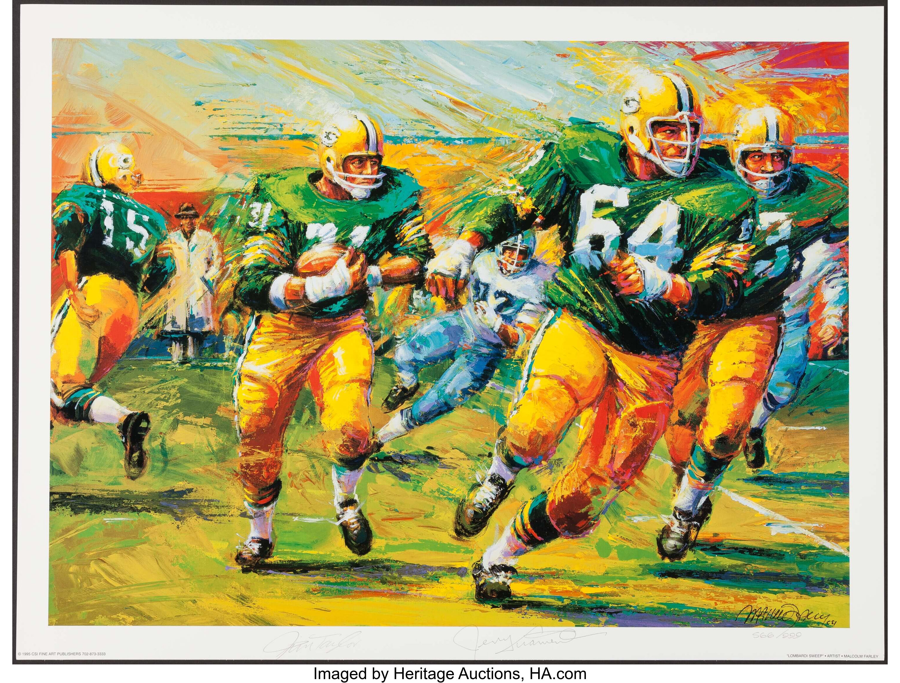 Jerry Kramer and Jim Taylor Signed Packers Sweep Green Bay, Lot #42243