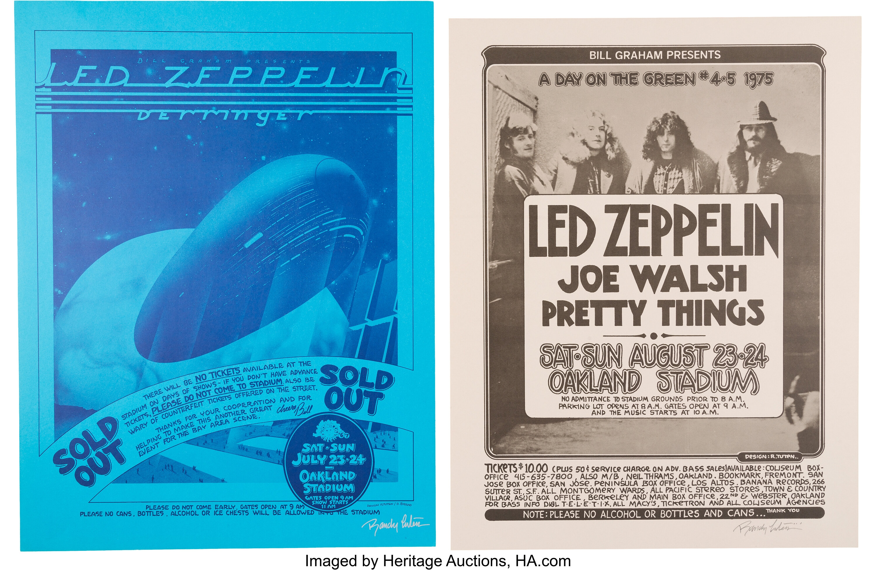 fyrretræ Børnecenter Hovedgade Led Zeppelin - Two "Day On The Green" Concert Posters Signed by | Lot  #89258 | Heritage Auctions
