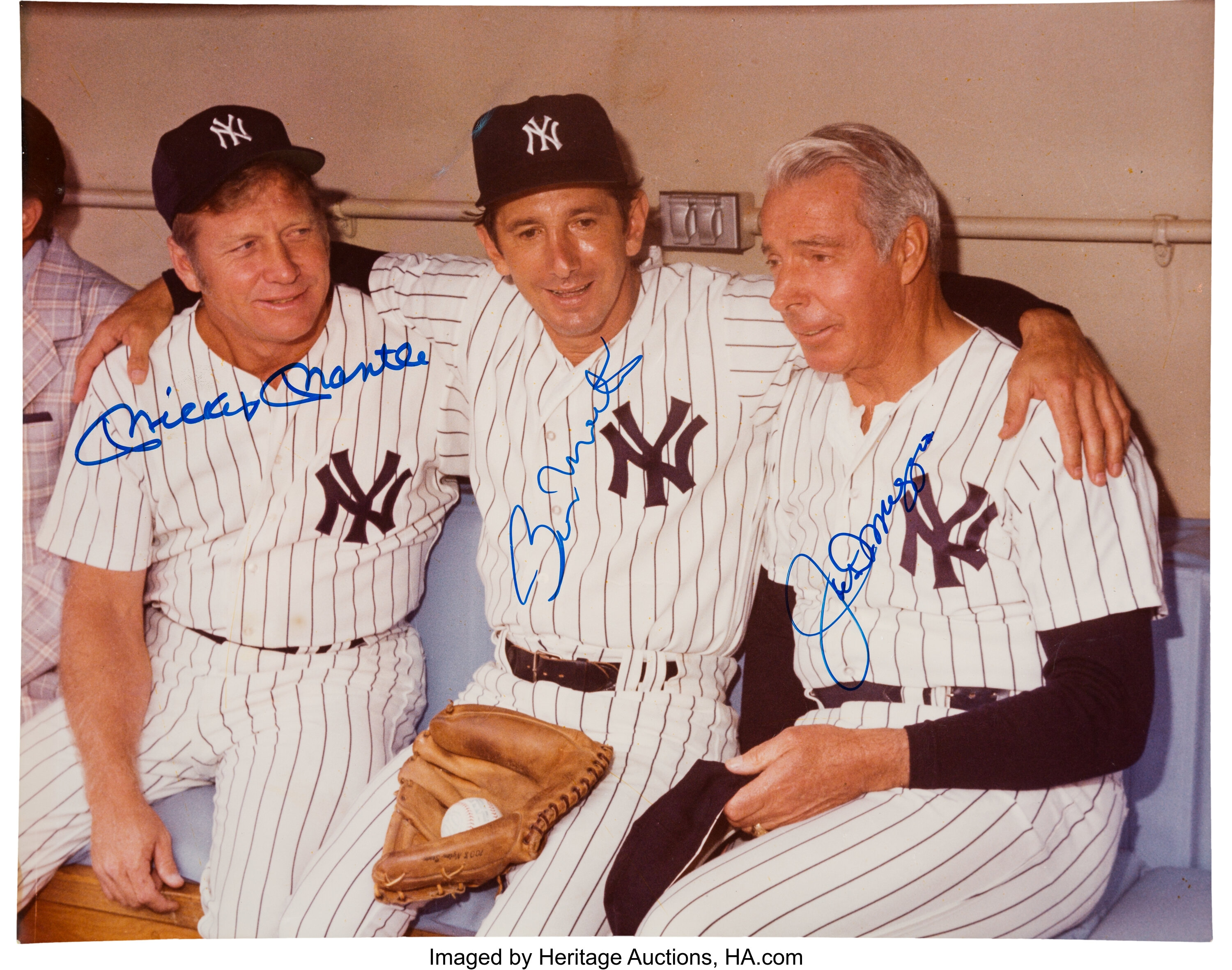 Joe DiMaggio and Billy Martin Signed Ticket