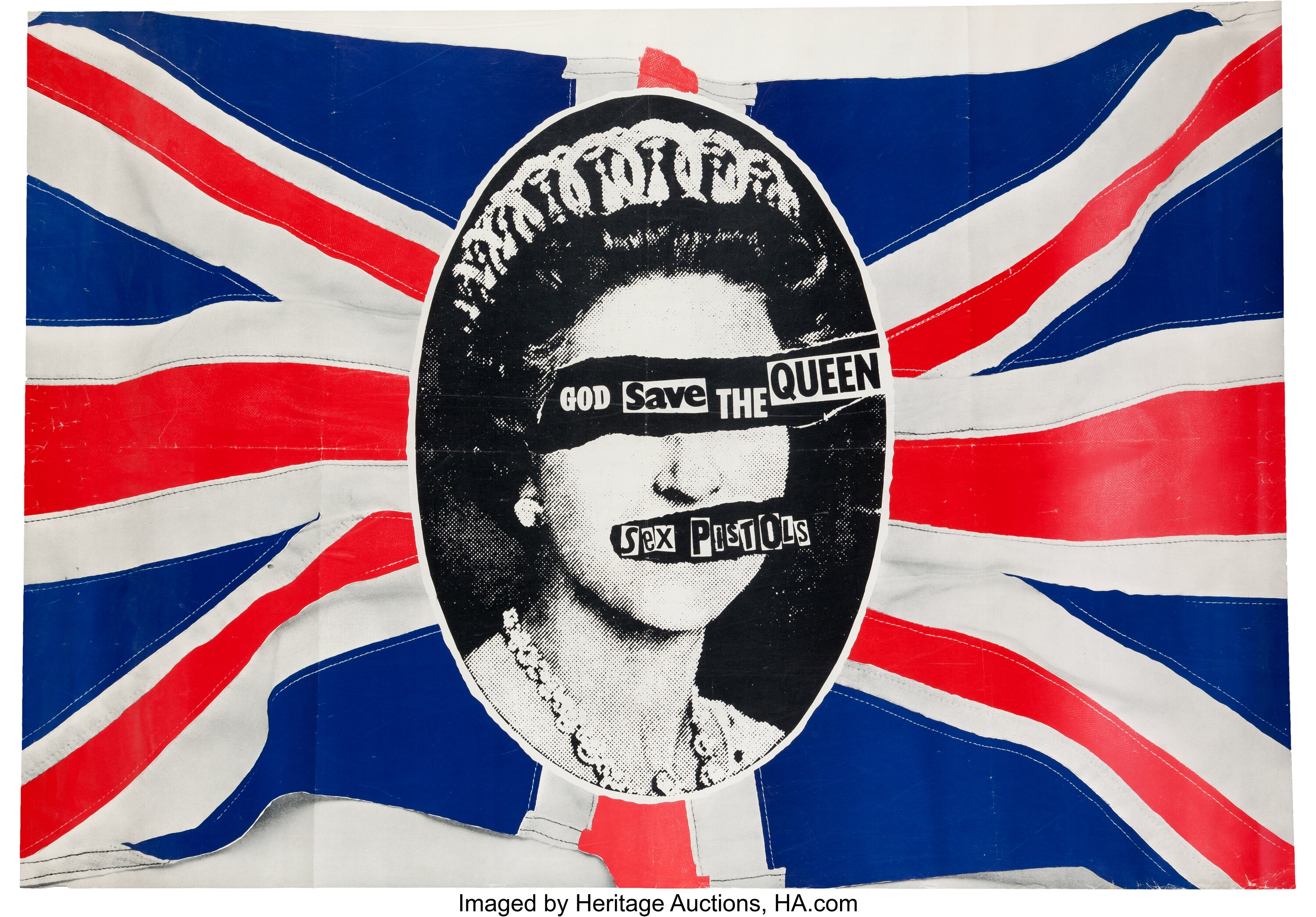 Sex Pistols God Save The Queen Promo Poster Virgin 1977 Lot