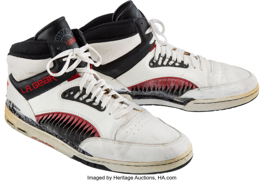 Hakeem Olajuwon's Quadruple-Double Game in L.A. Gear – Sneaker History -  Podcasts, Footwear News & Sneaker Culture