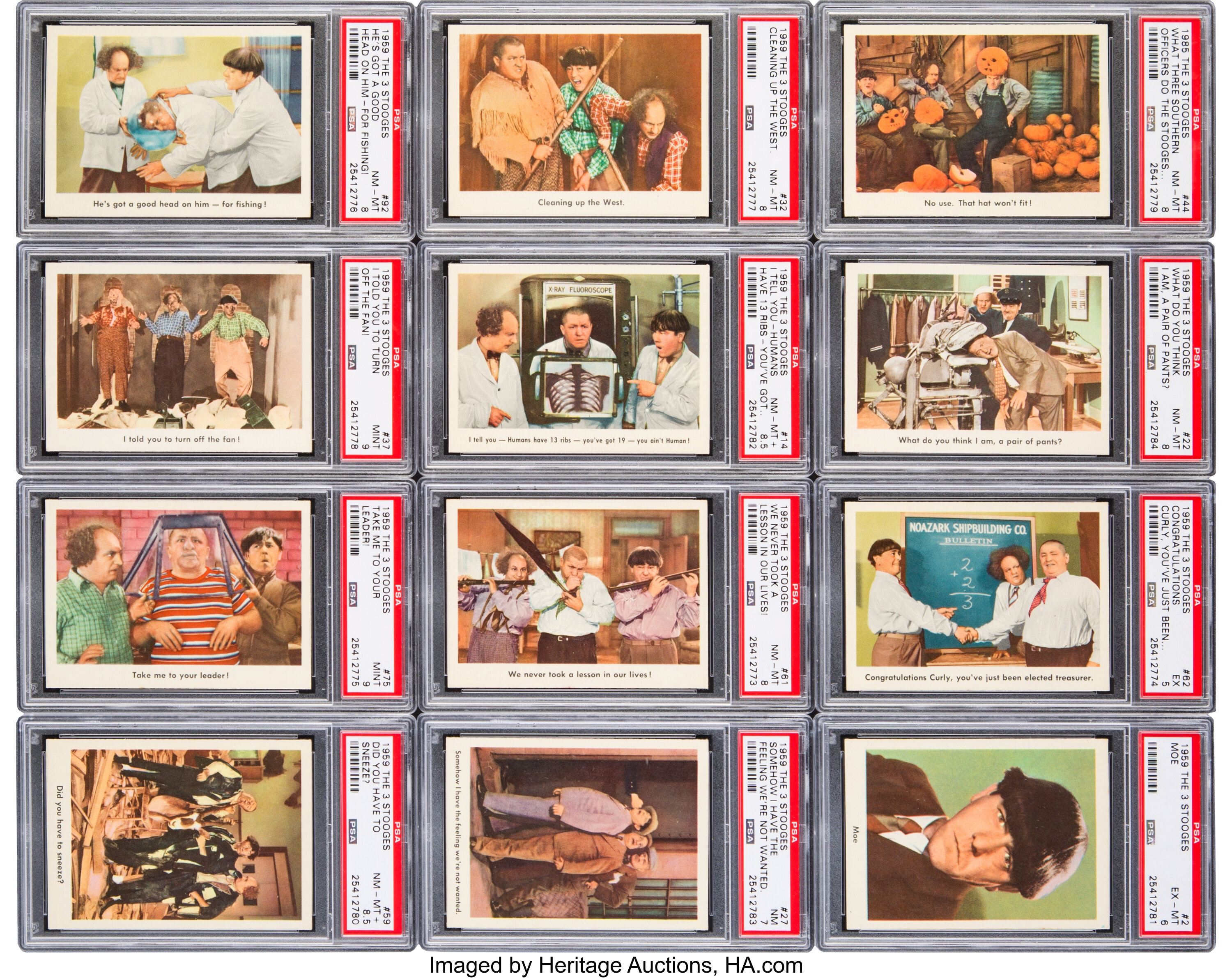 1959 Fleer "Three Stooges" Near Set (76/96). ... Non-Sport Cards | Lot  #51908 | Heritage Auctions