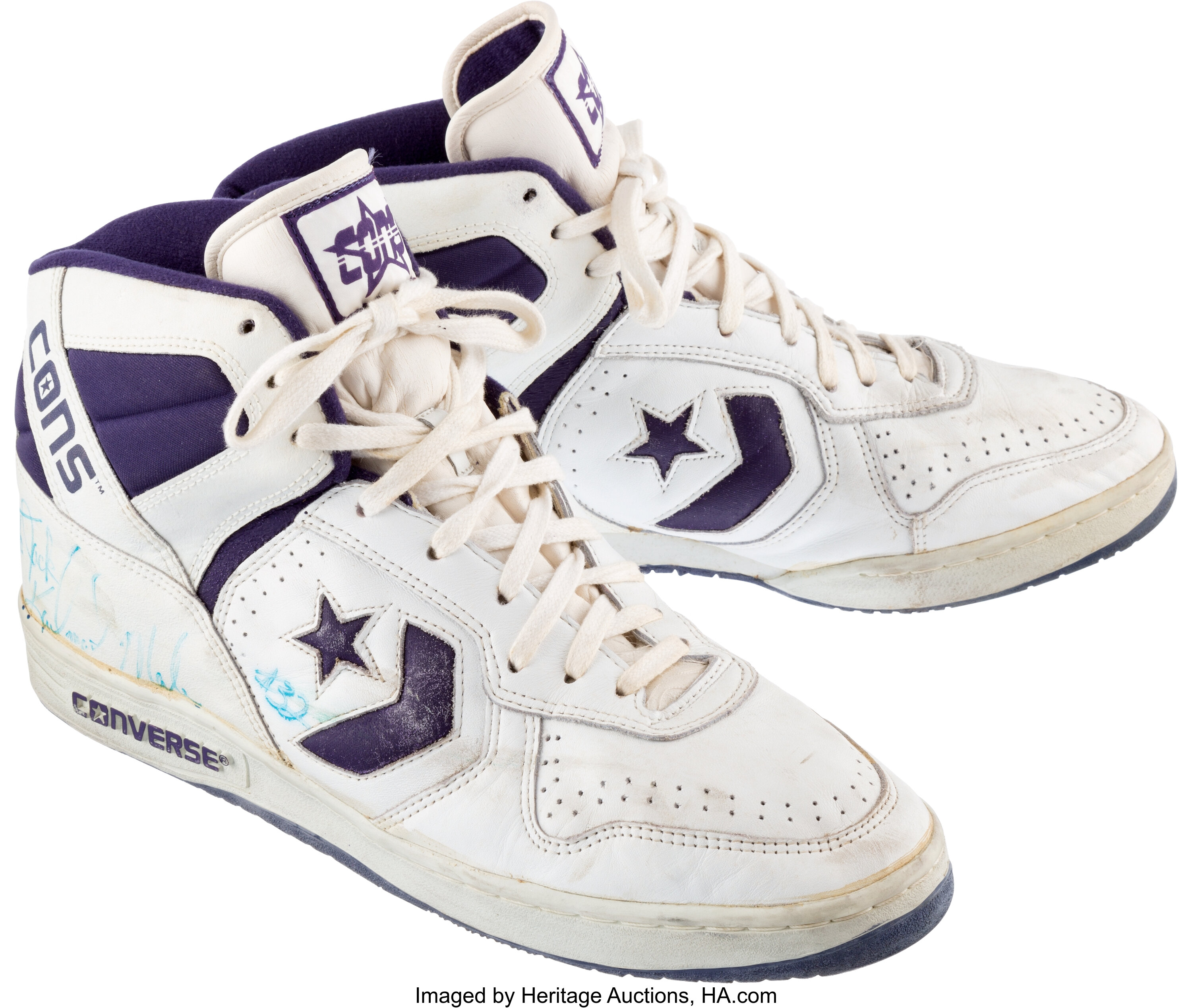 1980's Karl Malone Signed Game Worn Sneakers.... Basketball | Lot #53096 |  Heritage Auctions
