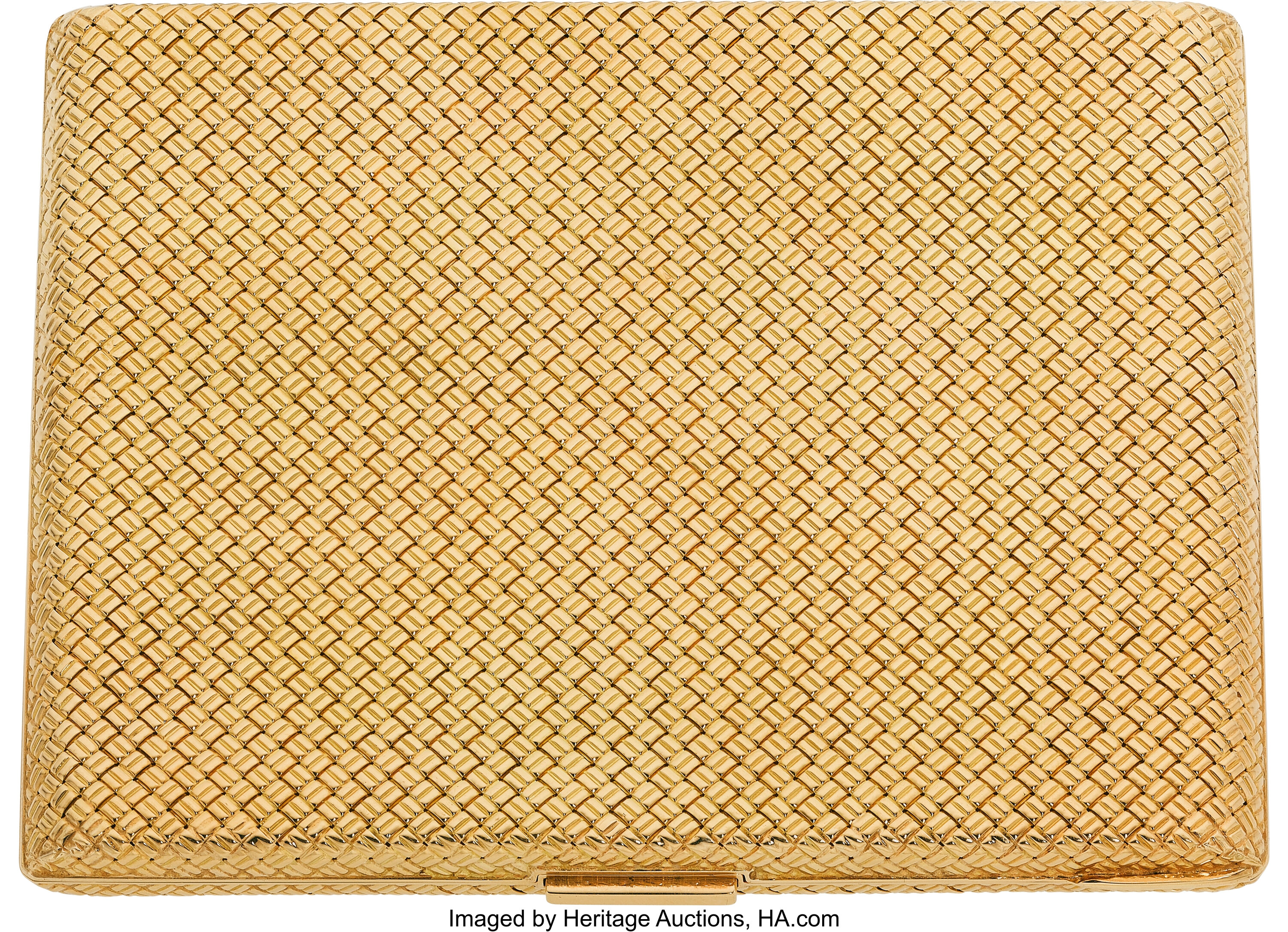AN 18K GOLD CIGARETTE CASE, BY VAN CLEEF & ARPELS