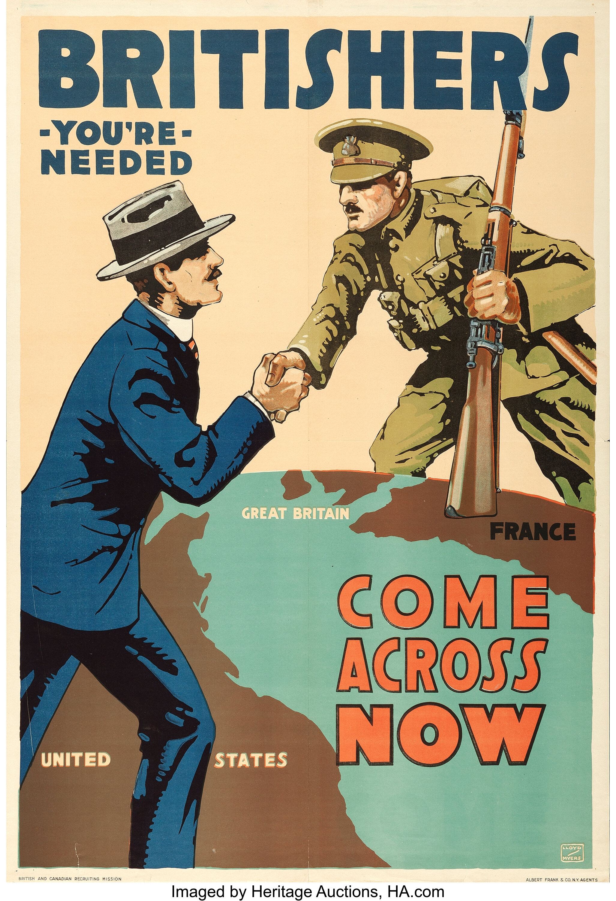 World War I Propaganda (British and Canadian Recruiting Mission, | Lot ...