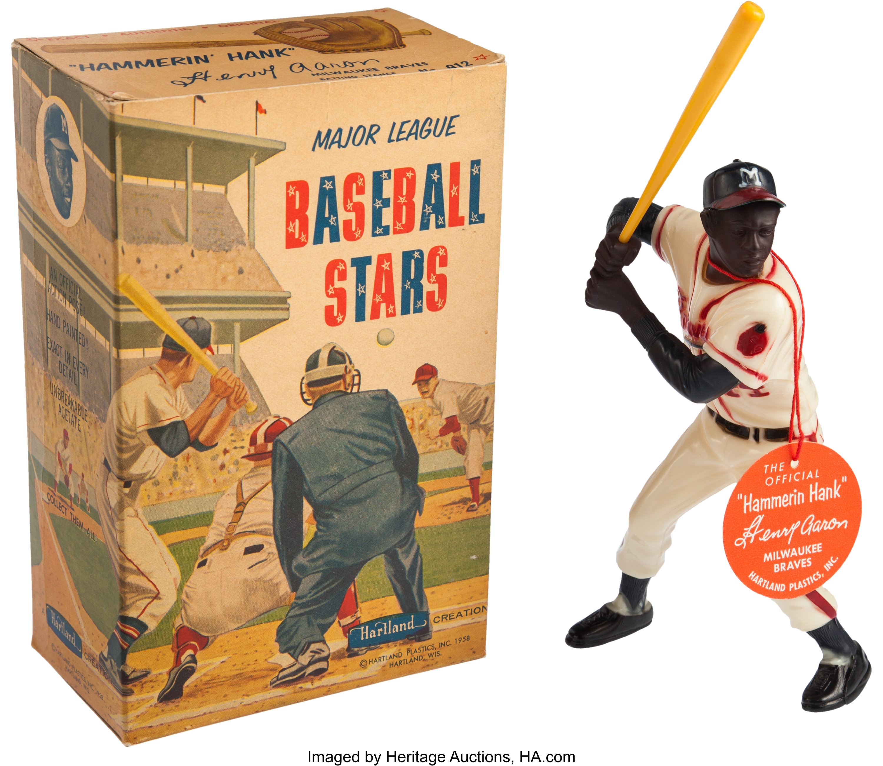 Lot Detail - VINTAGE HANK AARON HARTLAND STATUE w/BOX