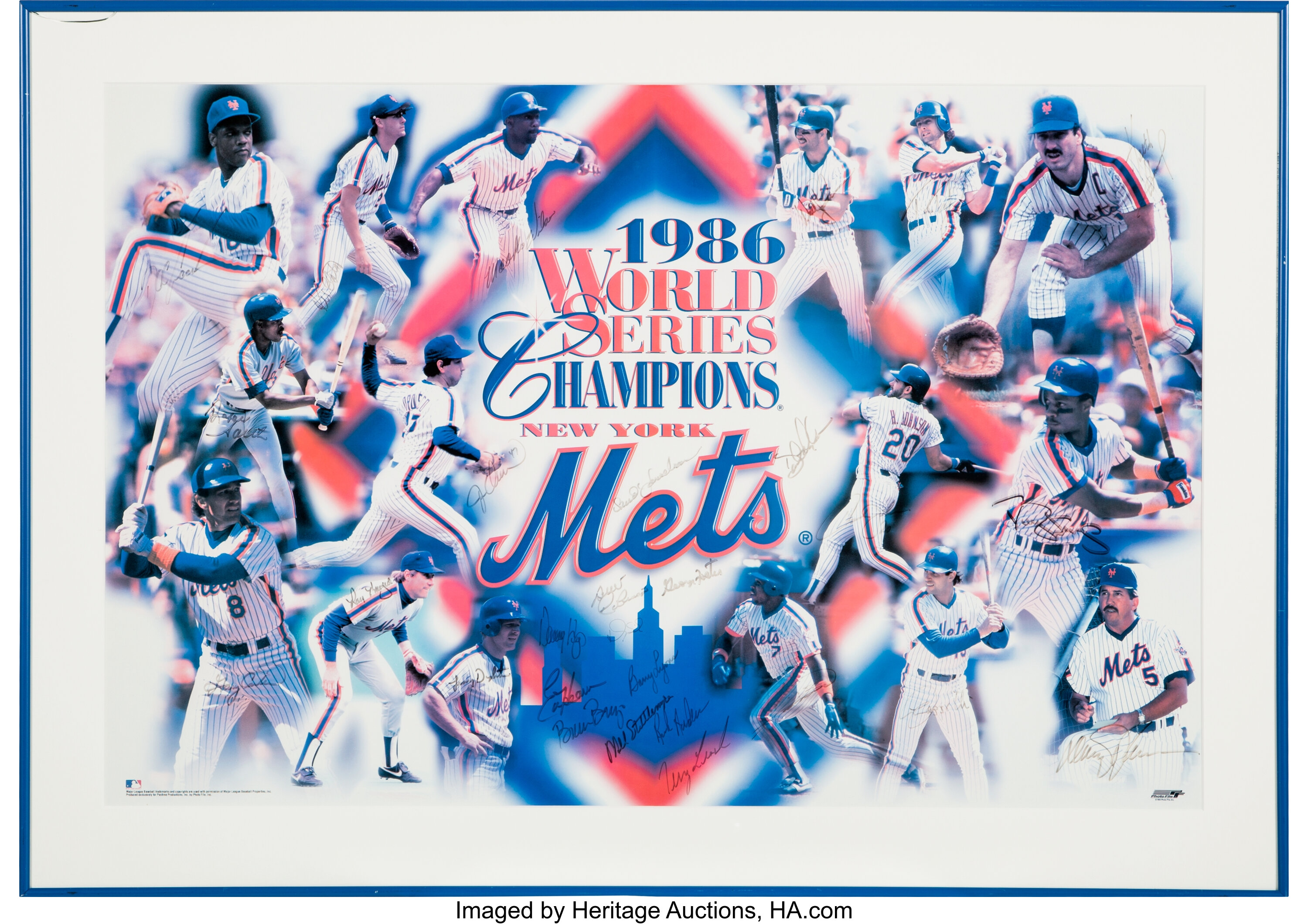 1986 New York Mets World Series Framed Newspaper Cover Print 