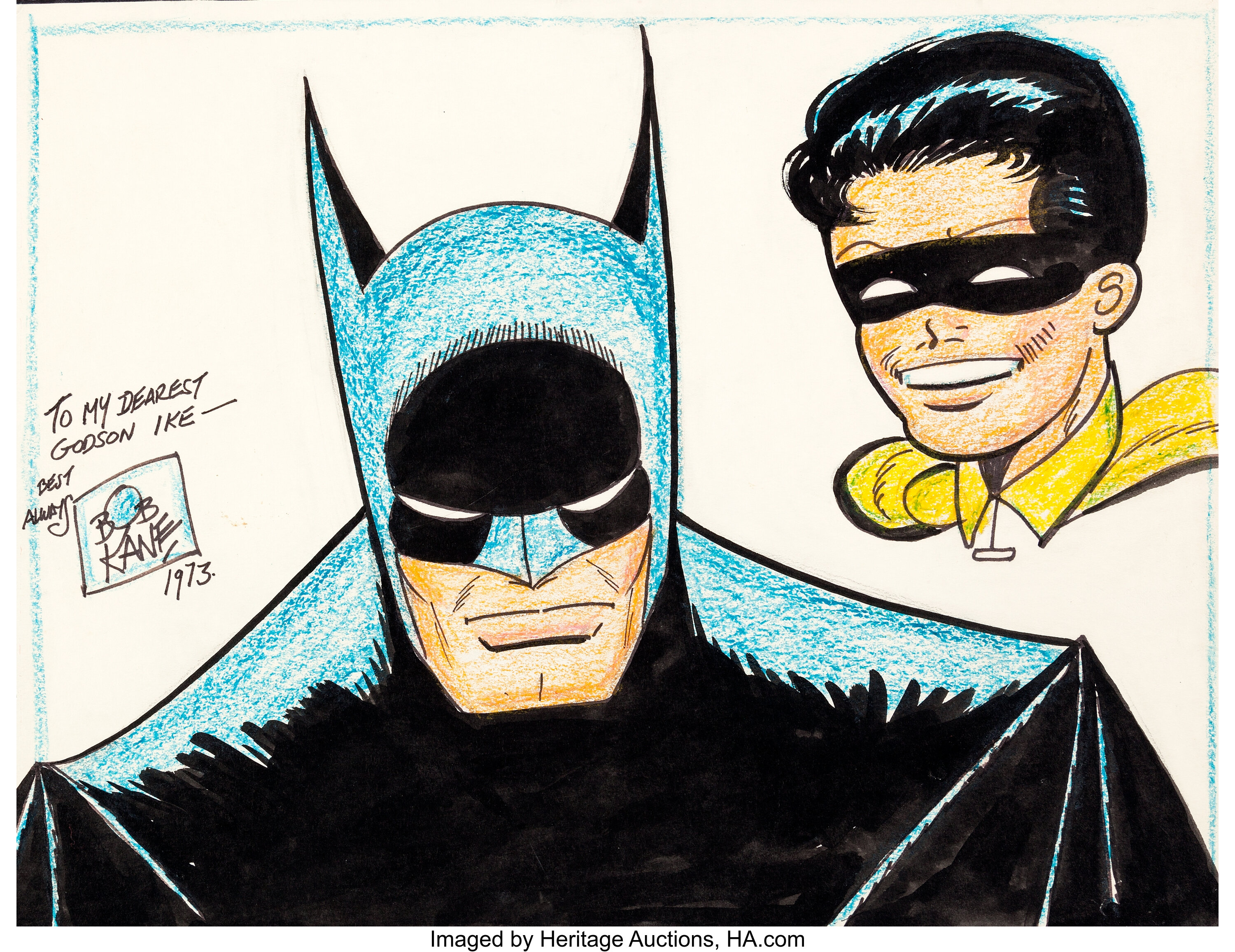 Bob Kane - Batman and Robin Color Illustration Original Art | Lot #93132 |  Heritage Auctions