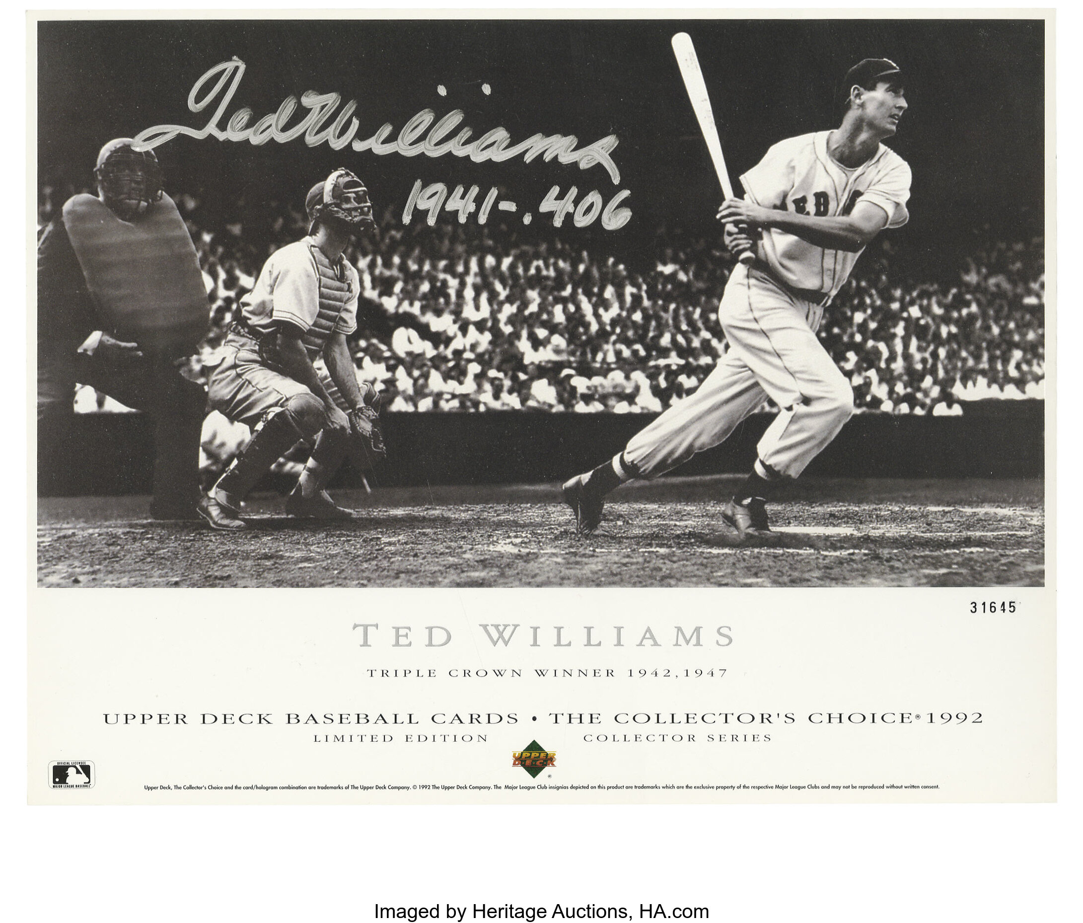  Ted Williams Signed Vintage Official American League