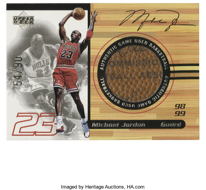 1998-99 Upper Deck Ovation Michael Jordan Game Used Basketball ...