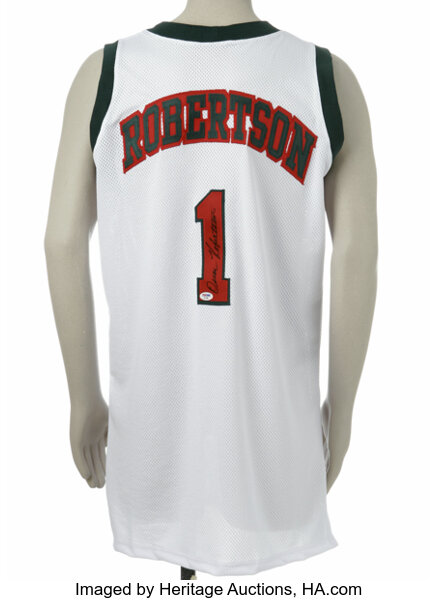 Oscar Robertson Signed Jersey (PSA COA)