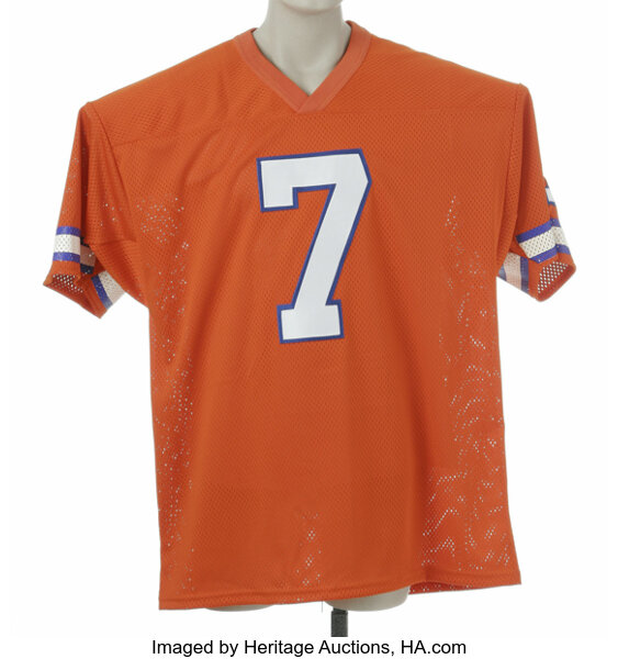 Sold at Auction: John Elway signed Broncos jersey