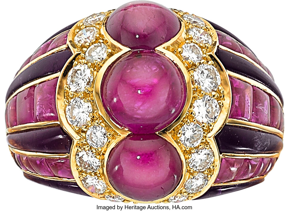 Ruby, Diamond, Amethyst, Gold Ring, Bvlgari, French. ... Estate | Lot  #54632 | Heritage Auctions