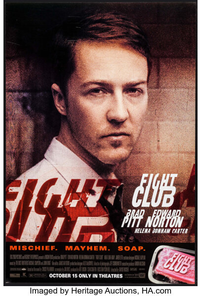 FIGHT CLUB Movie POSTER 27 x 40 Brad Pitt, Edward Norton, Zach