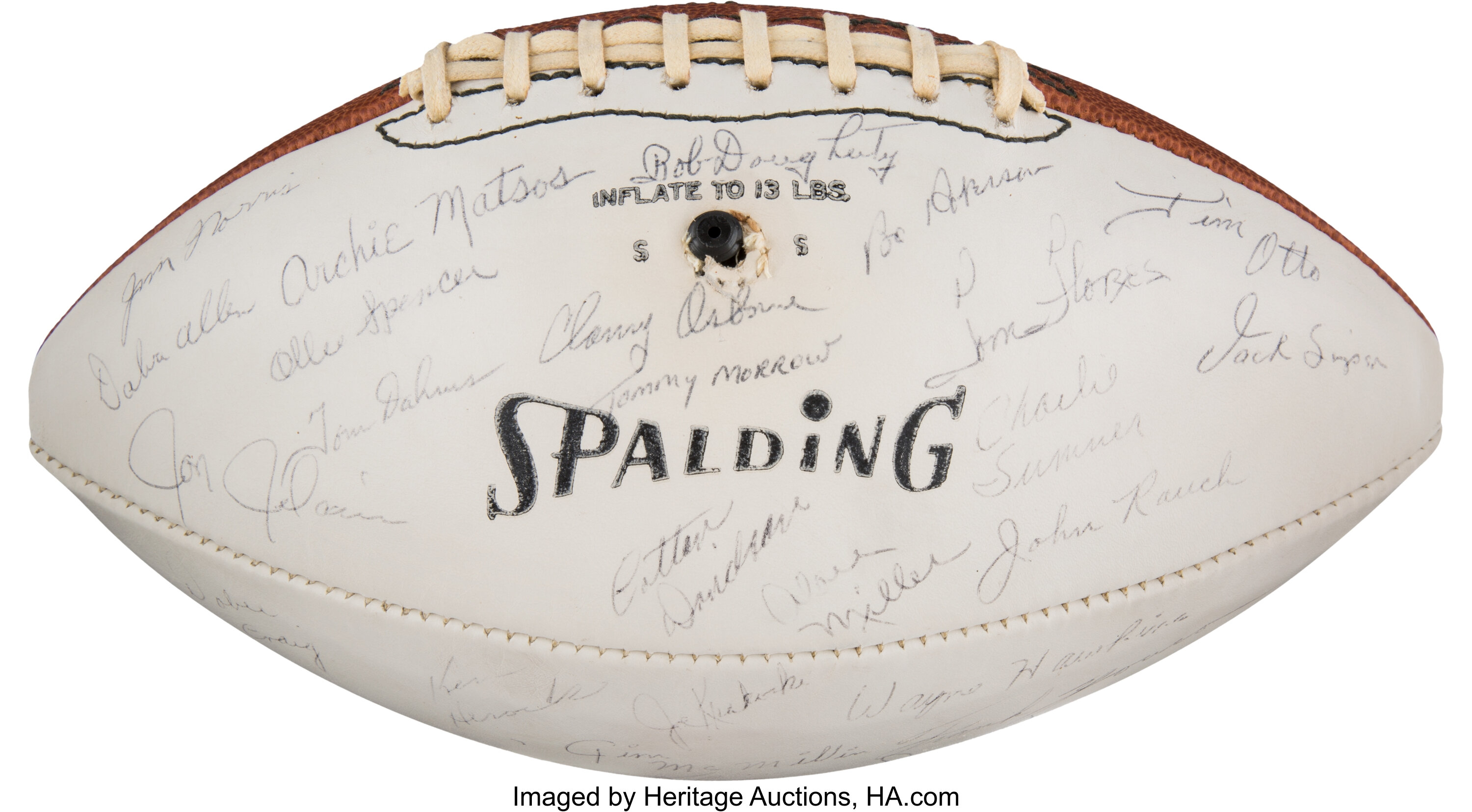 1968 Oakland Raiders Team Signed Football Football Collectibles