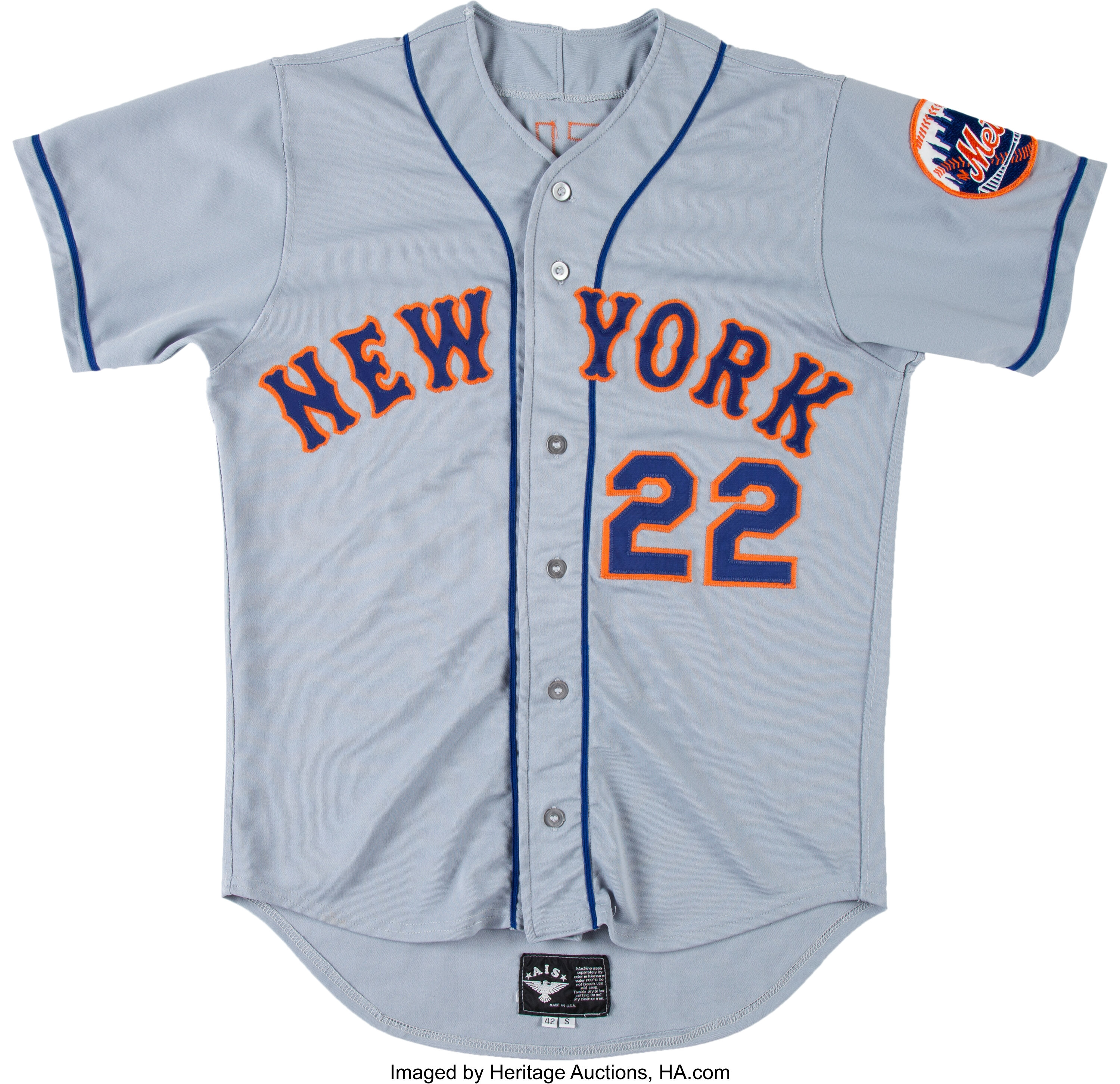 1995 Brett Butler Game Worn New York Mets Jersey. Baseball, Lot #52350