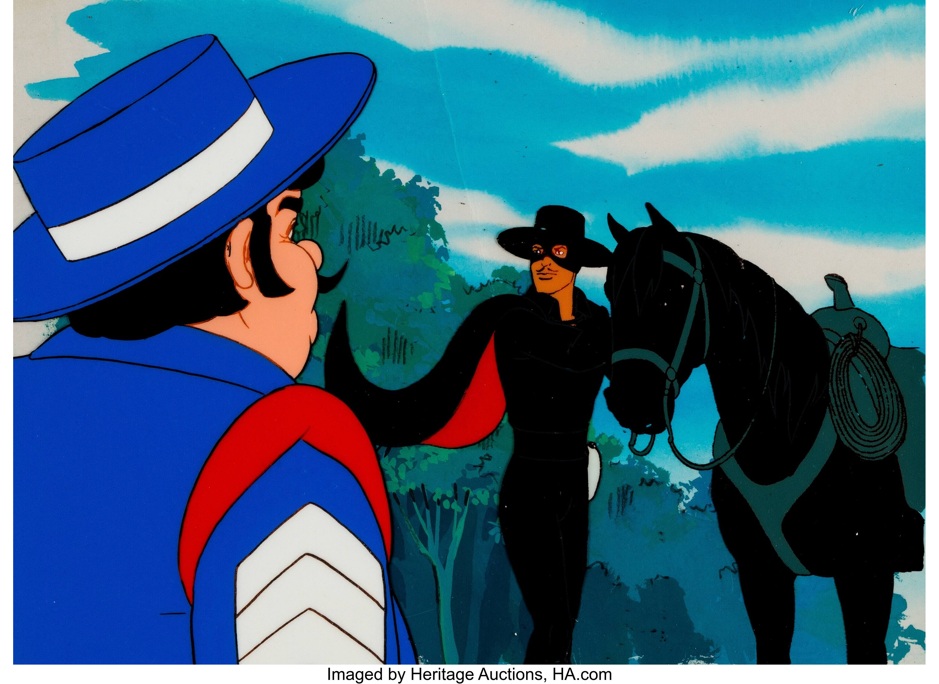 The Tarzan/Lone Ranger/Zorro Adventure Hour Zorro Animation Cel and ...