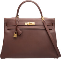 1989 Hermes Birkin 40 Natural Fauve Barenia leather with Gold