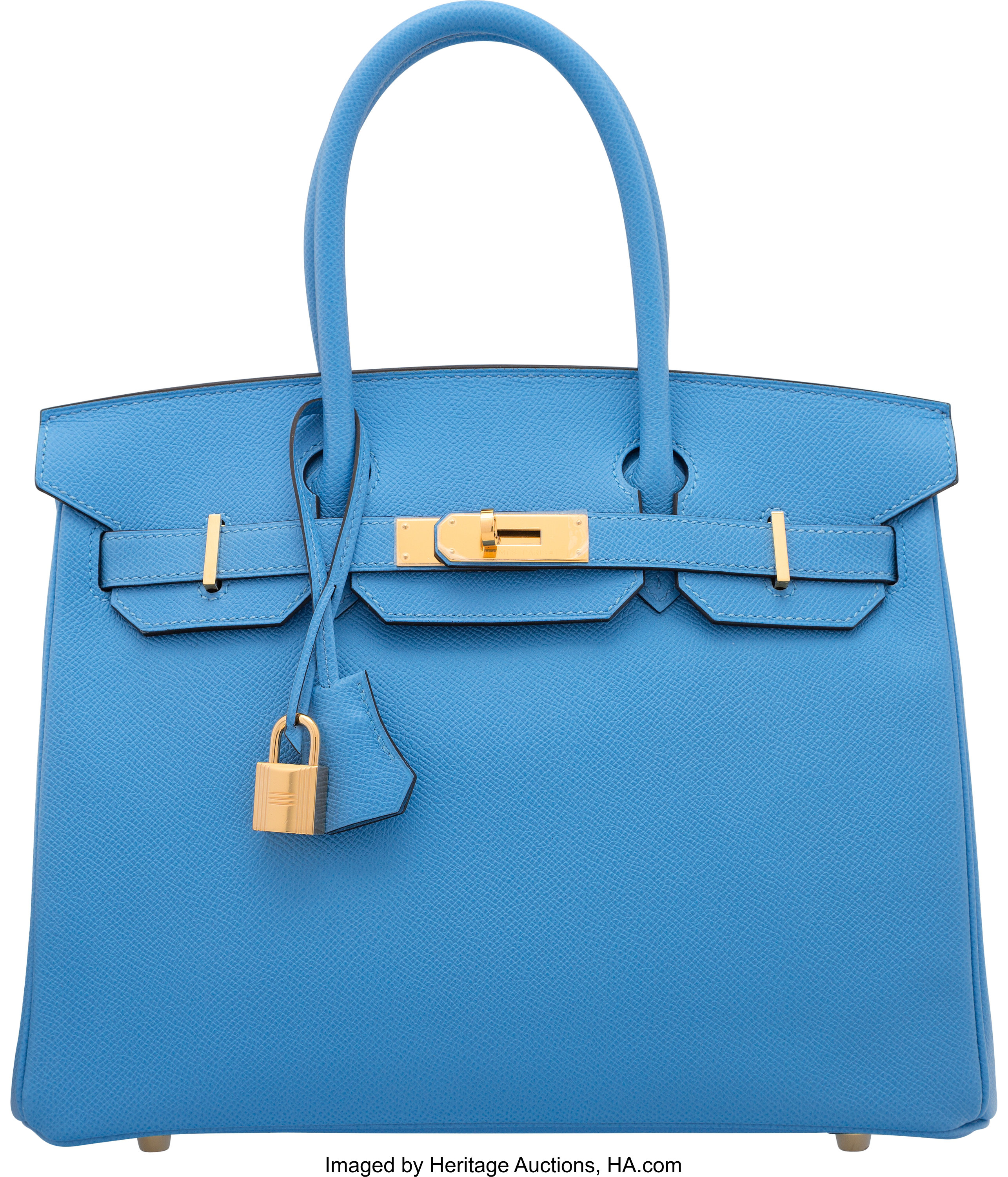Hermes 30cm Blue Paradis Epsom Leather Birkin Bag with Gold | Lot ...