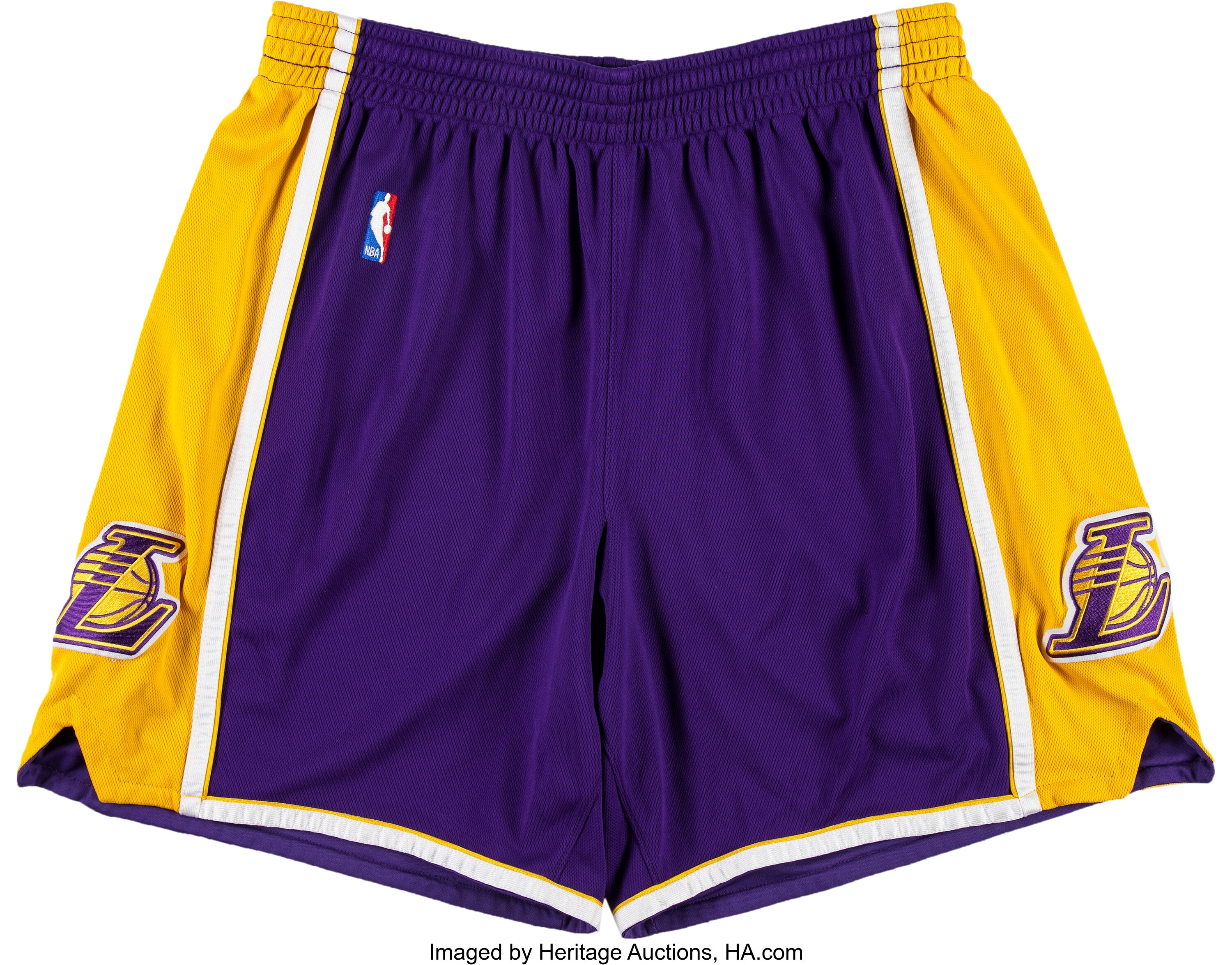 LOS ANGELES LA LAKERS NBA Shorts Champion Vintage Retro Kobe AUTHENTIC  EUROCUT L