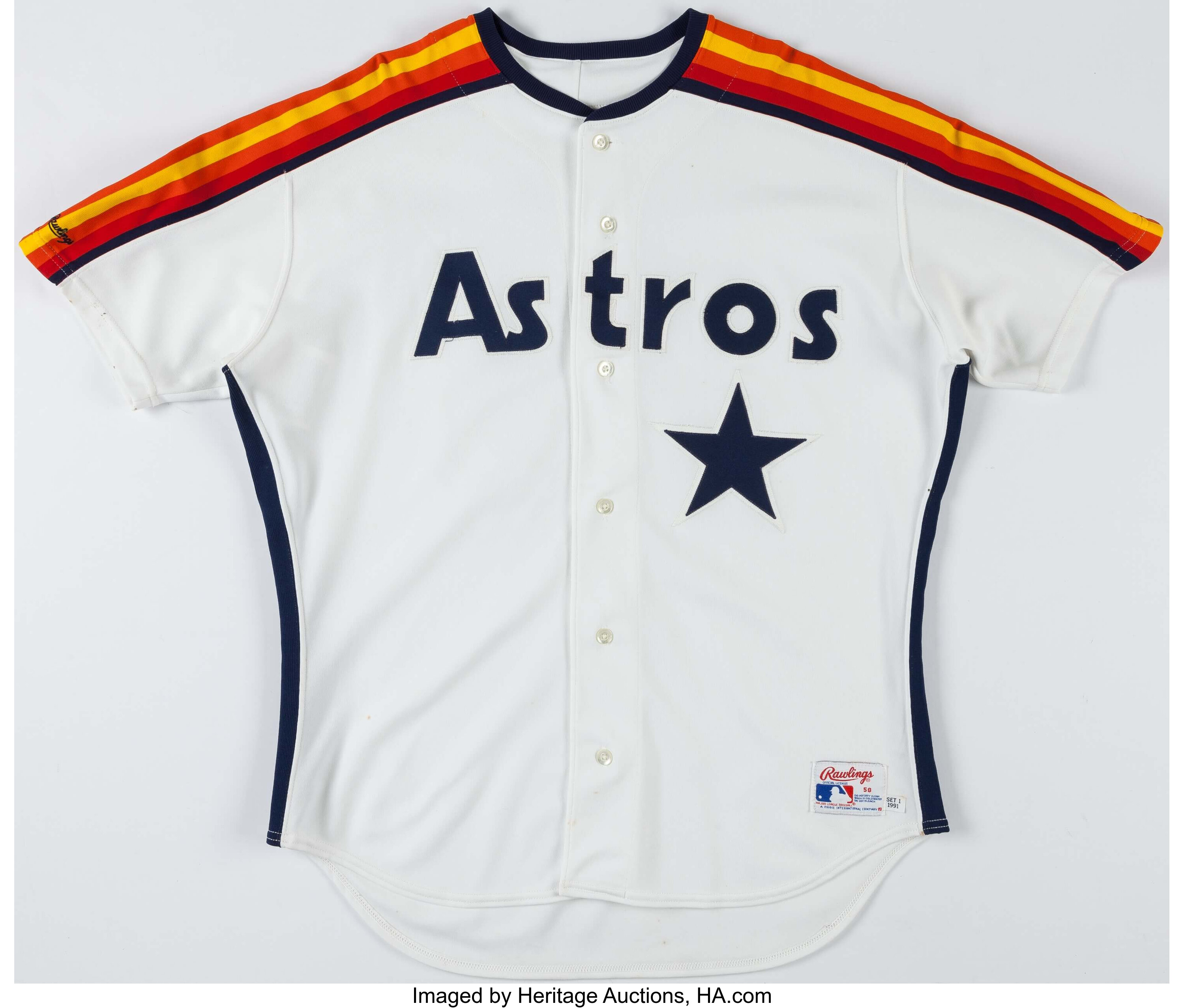 Houston Astros Vintage Made in USA Rawlings Jersey SZ LRG