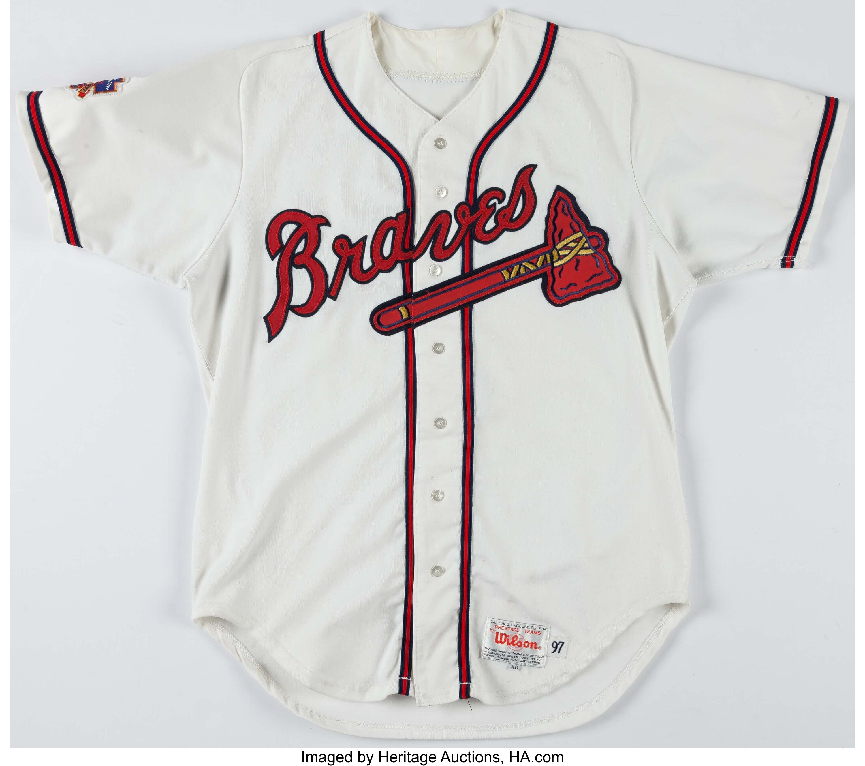 7 KENNY LOFTON Atlanta Braves MLB OF White Throwback Jersey