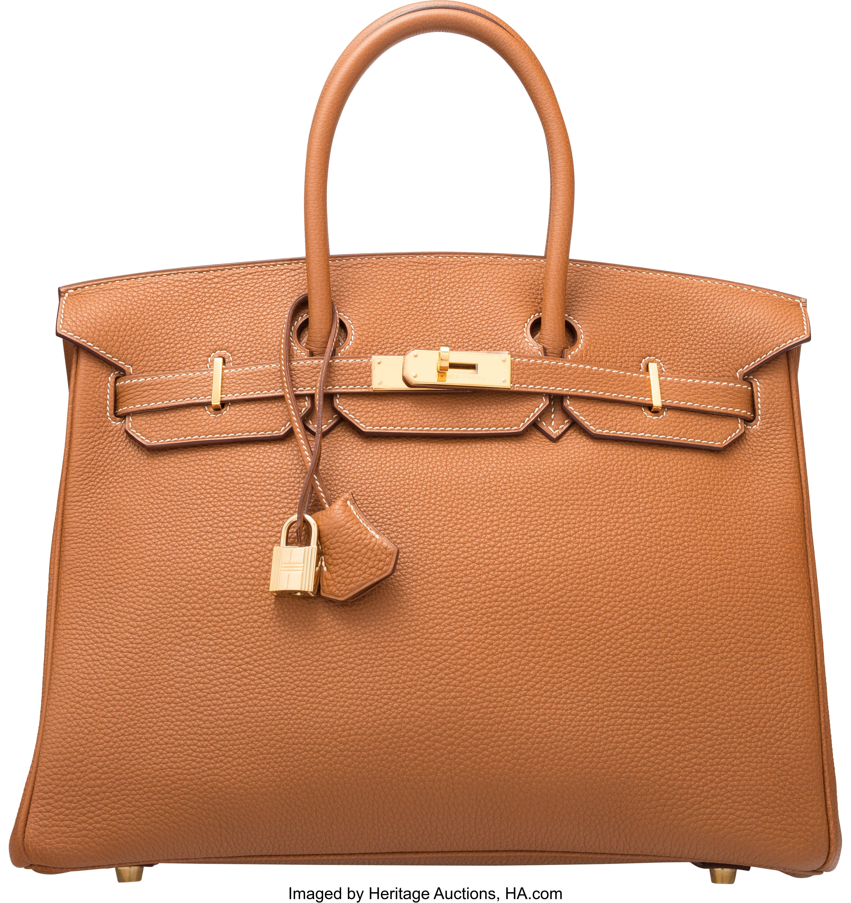 Hermes 35cm Gold Togo Leather Gold Plated Birkin Bag - Yoogi's Closet