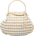 Chanel Beige Boucle Tweed Knitting Bag. Very Good Condition. 12
