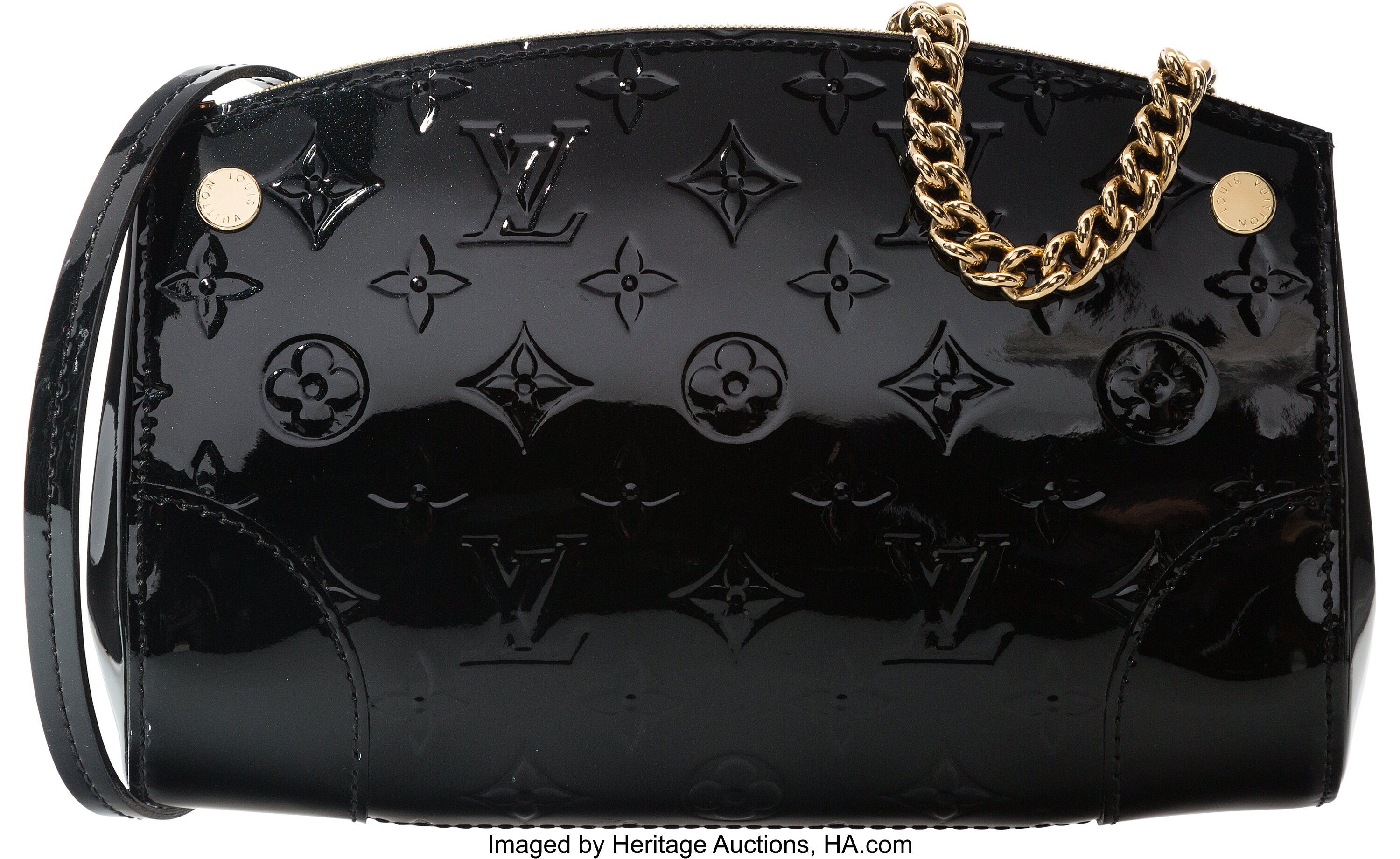 Louis Vuitton Black Monogram Vernis Leather Santa Monica Bag