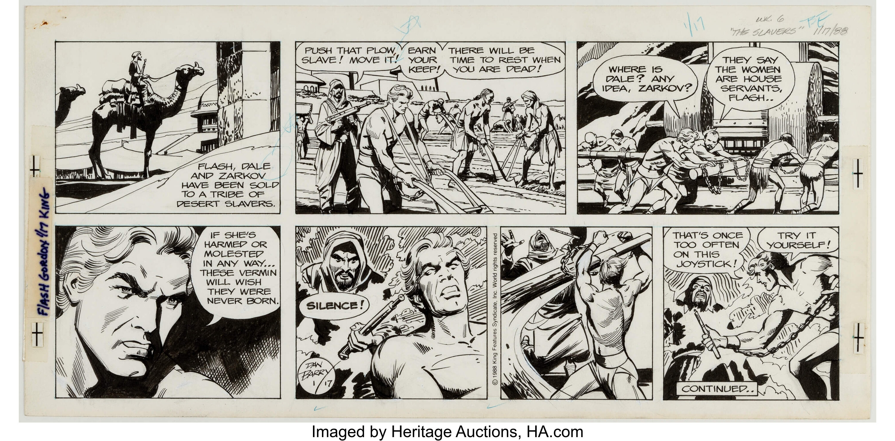 Dan Barry and Bob Fujitani Flash Gordon Sunday Strip Original Art | Lot ...