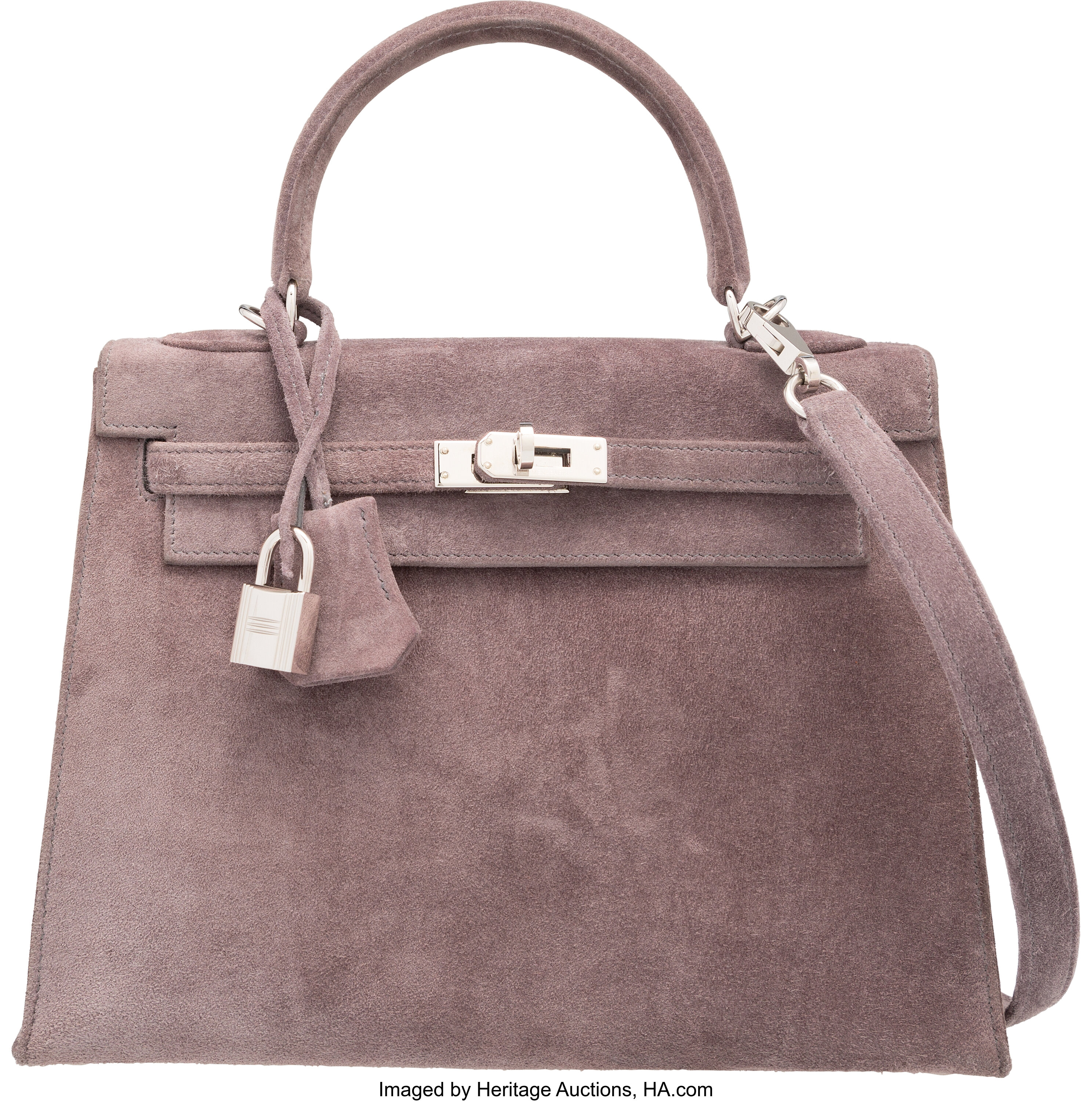 HERMES Vintage Kelly Doblis Suede 32 Sellier Bag - A Retro Tale