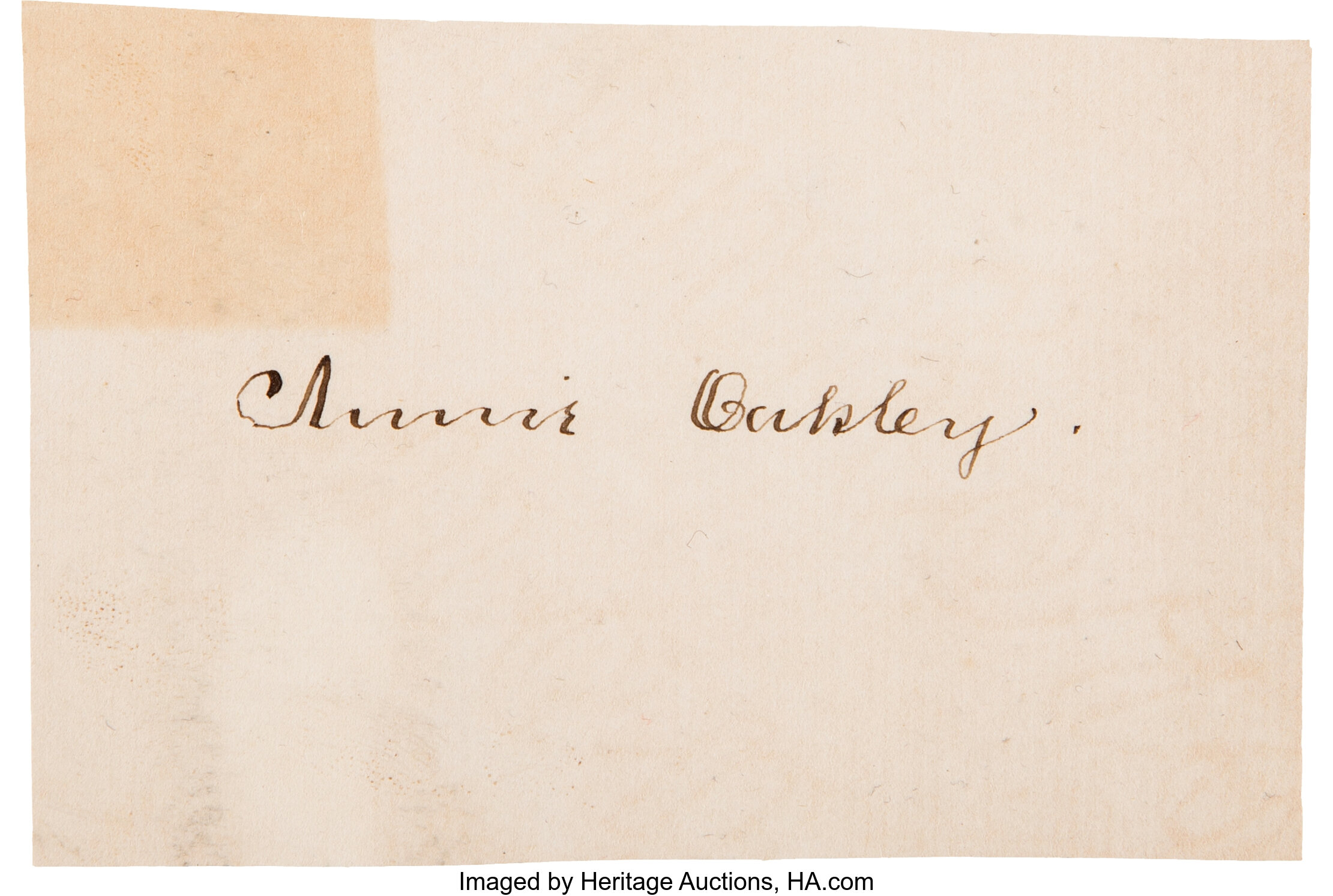 Annie Oakley: Clipped Signature.... Autographs Celebrities | Lot #43439 |  Heritage Auctions