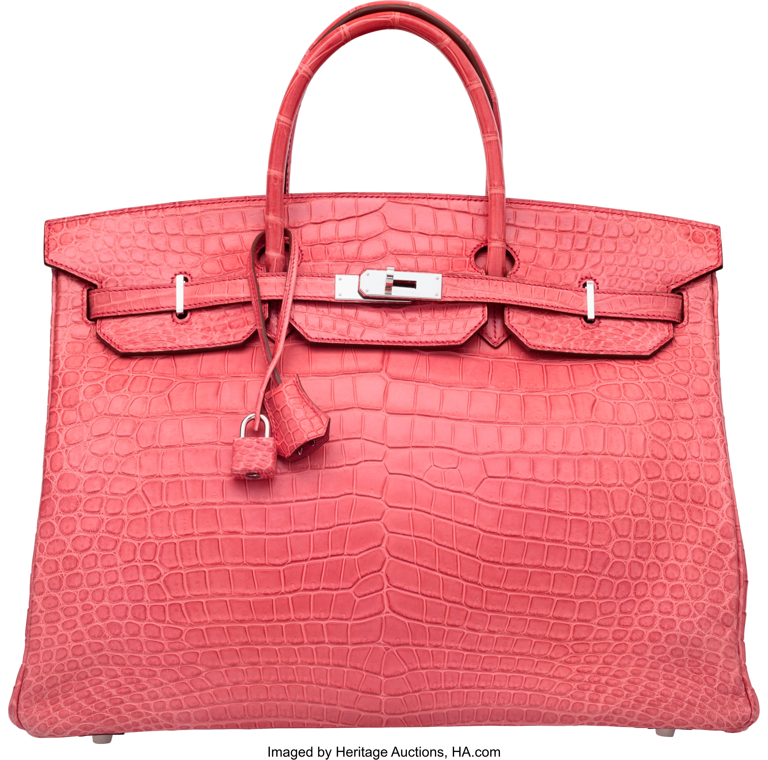 Hermes Birkin Bag, Pink, 35cm, Matt Porosus Croc