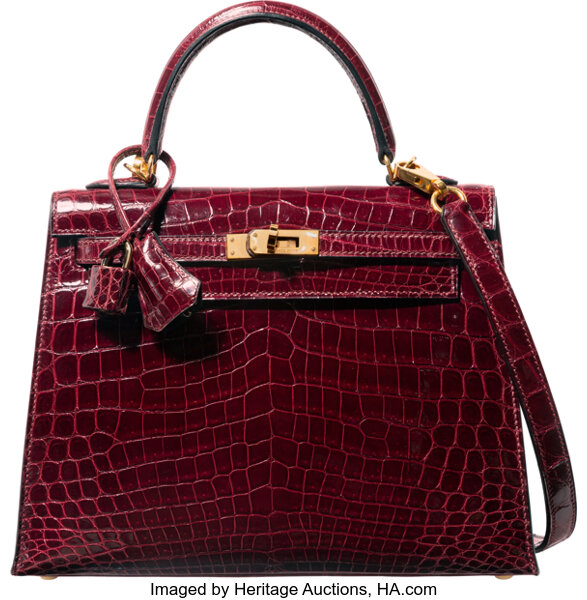 Hermes Birkin 25 Sellier Crocodile Bag