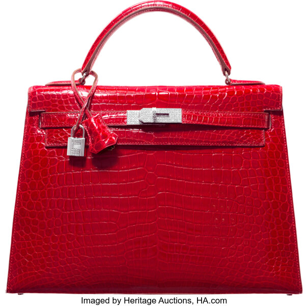 Hermes Braise Porosus Crocodile Sellier Kelly 25 Handbag