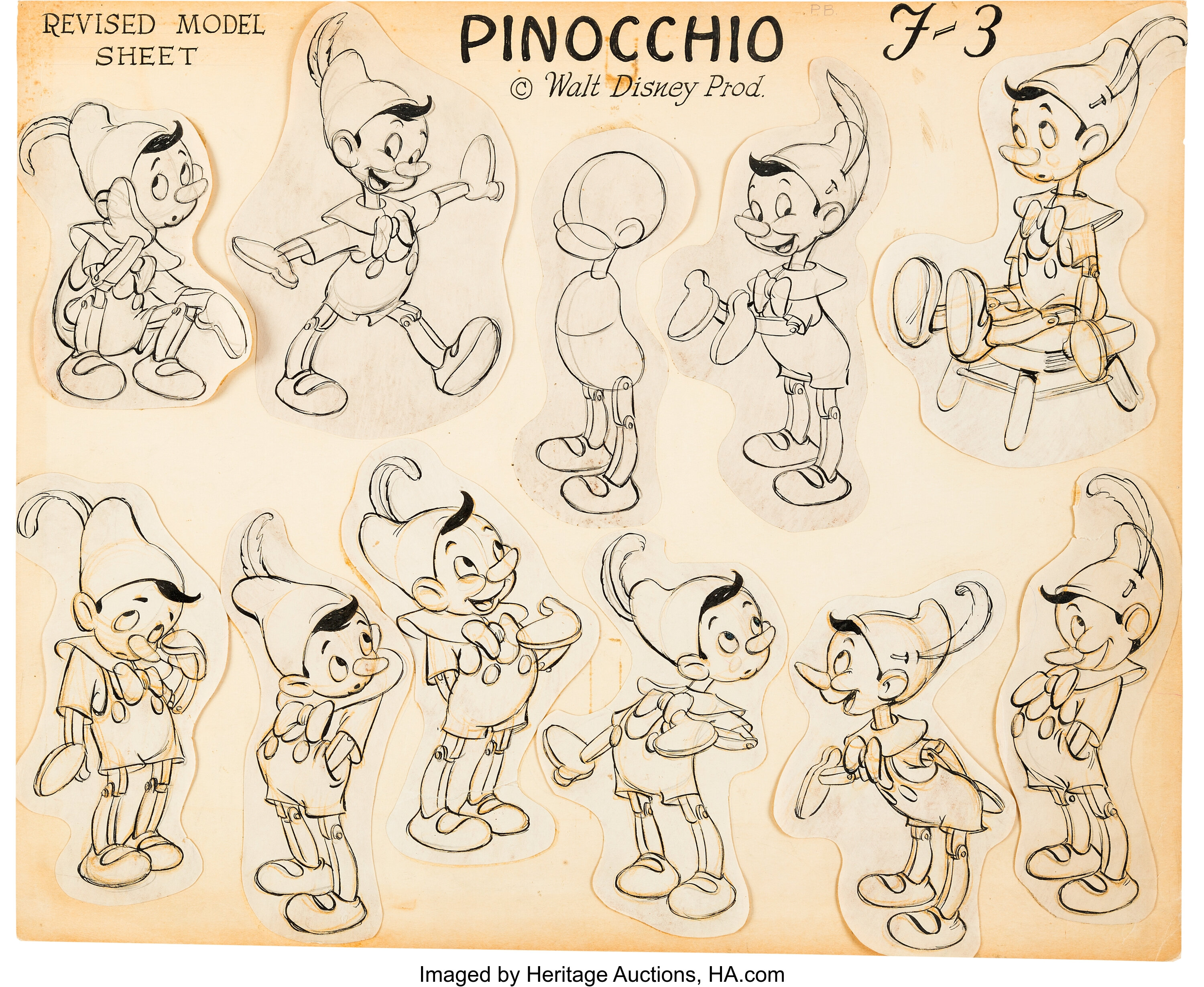 Model Sheets For Disneys Pinocchio 1940 Tekenen | Images and Photos finder