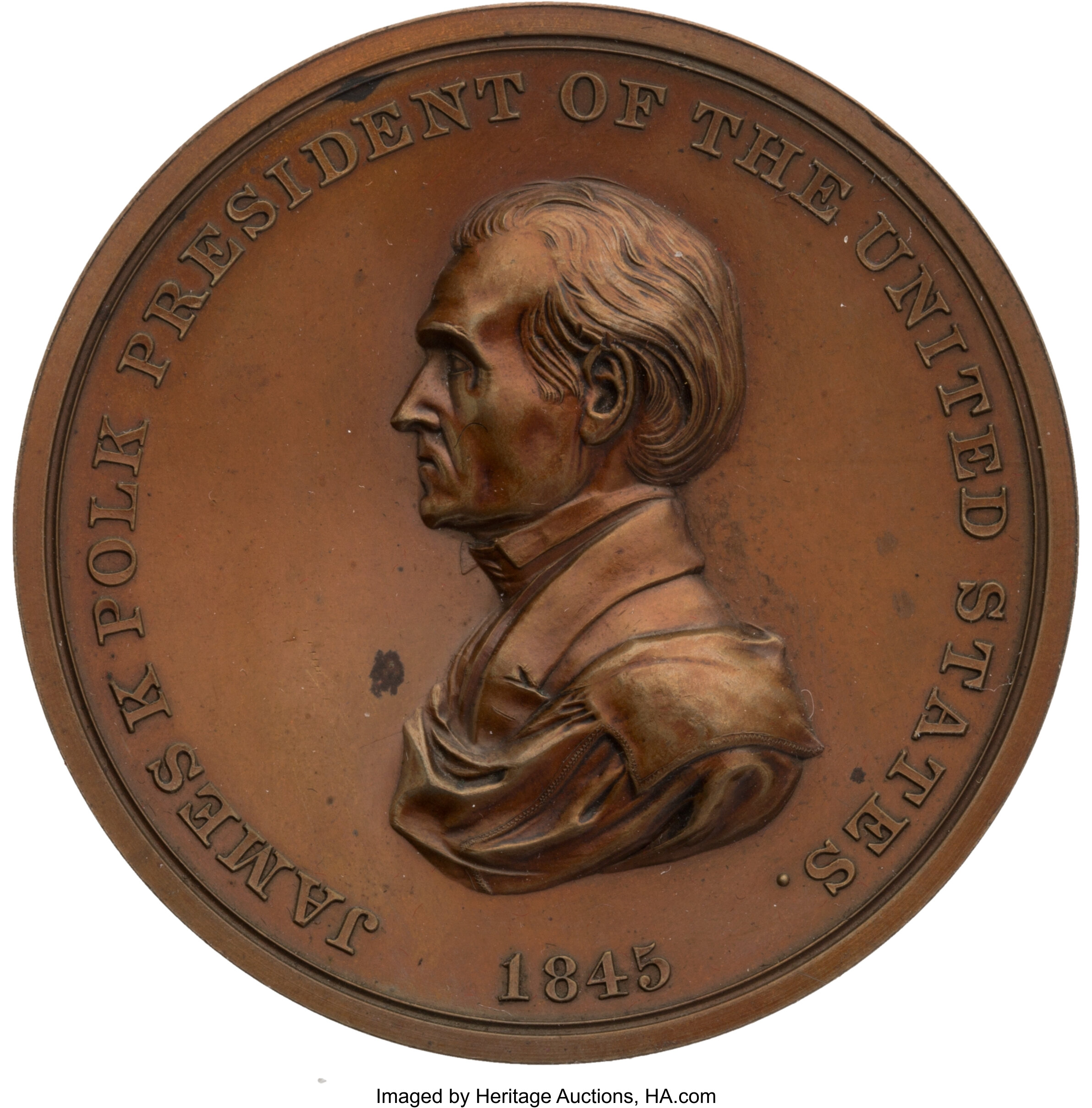 James K. Polk: U. S. Mint Inauguration Medal.... Political Tokens ...