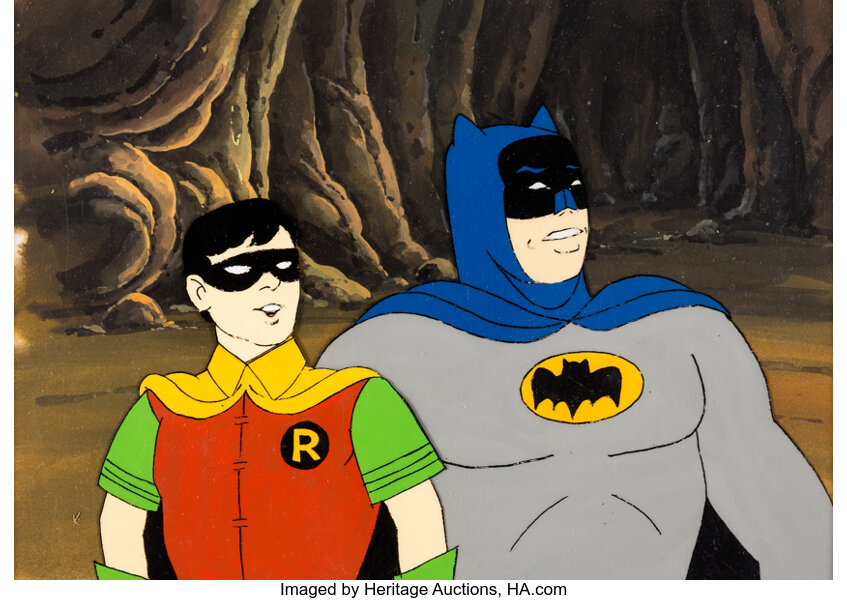 The New Scooby-Doo Movies Batman and Robin Production Cel and | Lot #97313  | Heritage Auctions