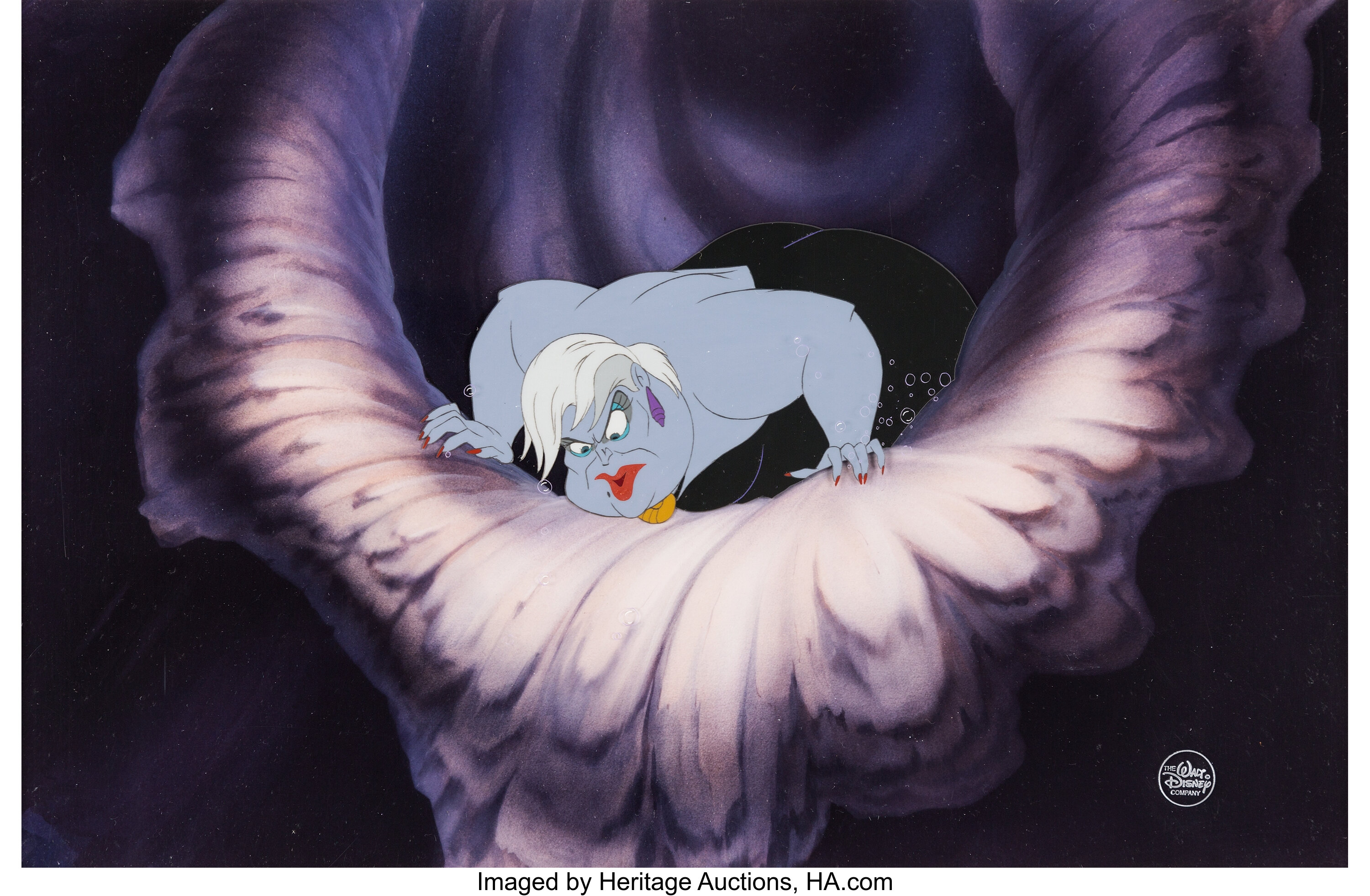 Ursula Casts Her Shadow in The Little Mermaid Production Cel