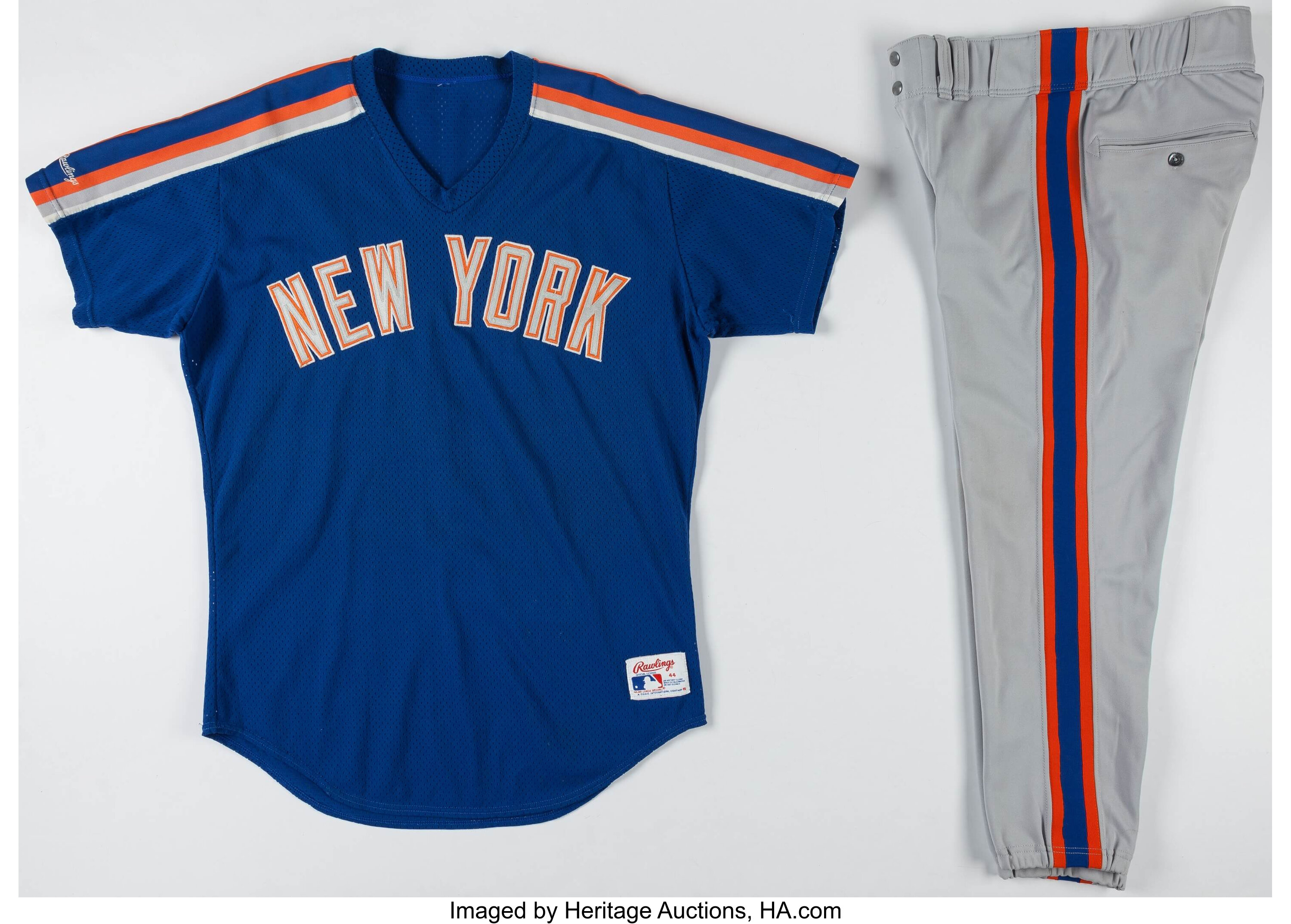 Circa 1993 New York Mets Batting Practice Worn Jersey & Pants. , Lot  #44236