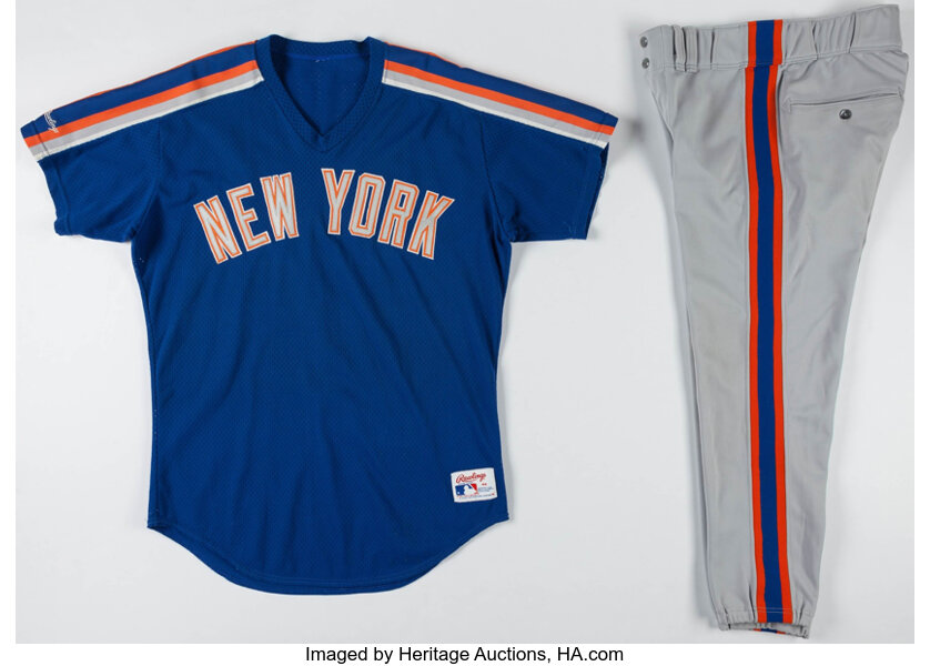 Circa 1993 New York Mets Batting Practice Worn Jersey & Pants. , Lot  #44236
