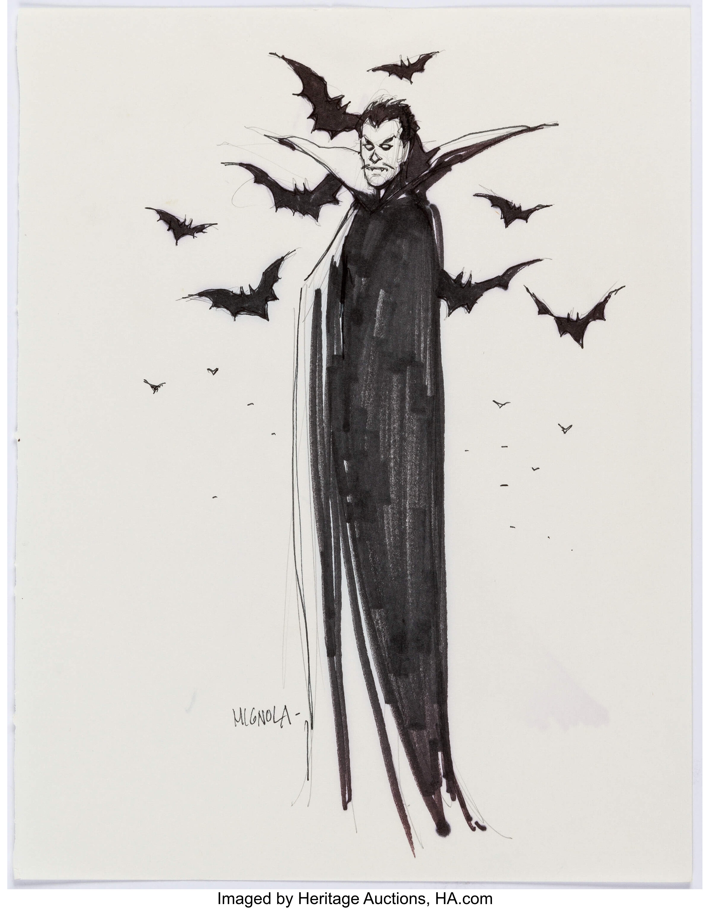 Mike Mignola Dracula Sketch Original Art (1990s).... Original Comic