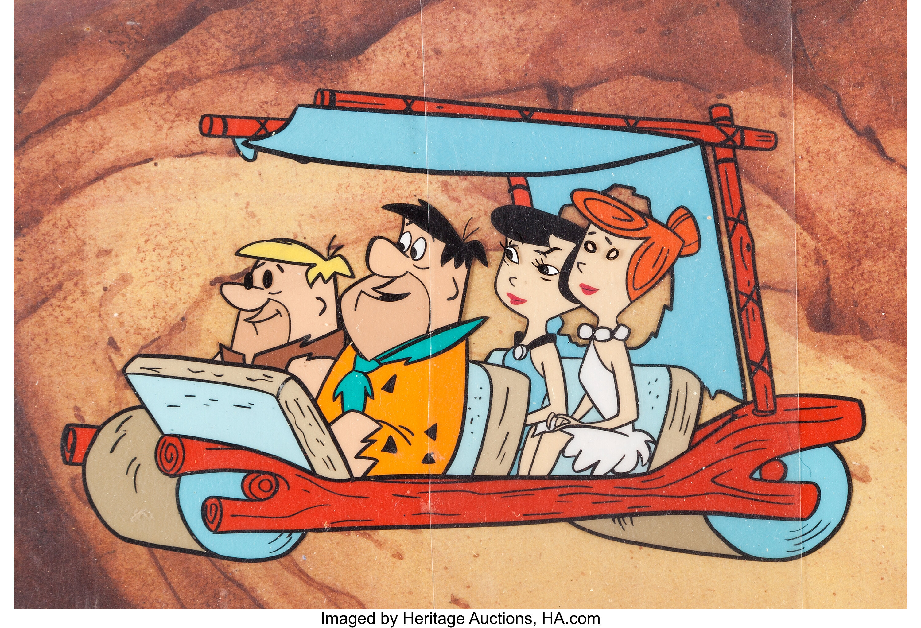 The Flintstones Fred Barney Wilma And Betty Production Cel Setup Lot 96060 Heritage Auctions