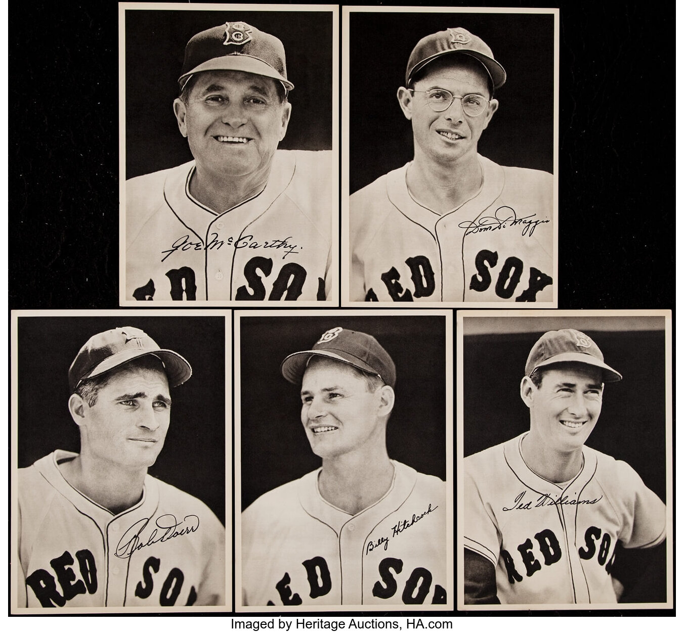 1949 Boston Red Sox Team Photo Pack Complete Set (25) Plus Original ...
