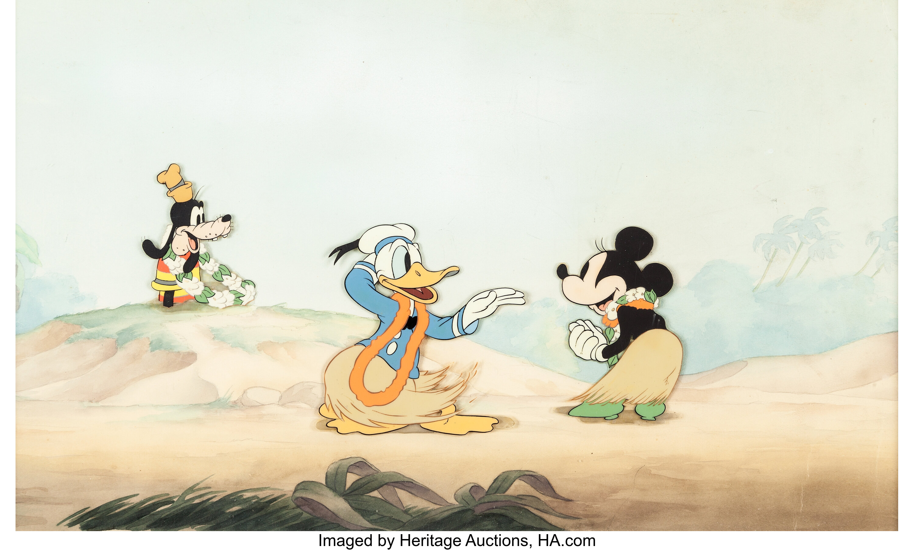 Hawaiian Holiday Goofy, Donald Duck, and Minnie Mouse Production